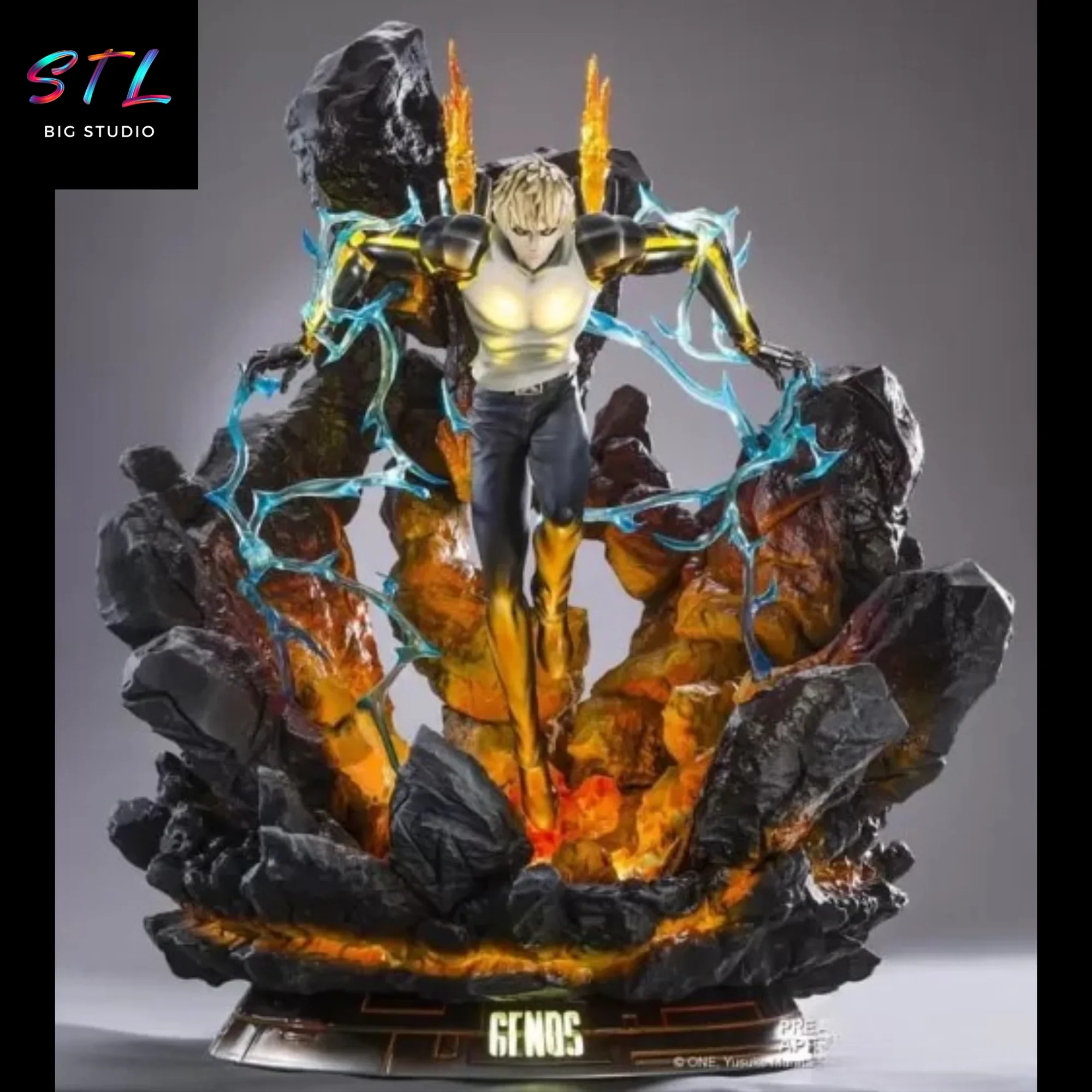 genos stl one punch man impresion 3d
