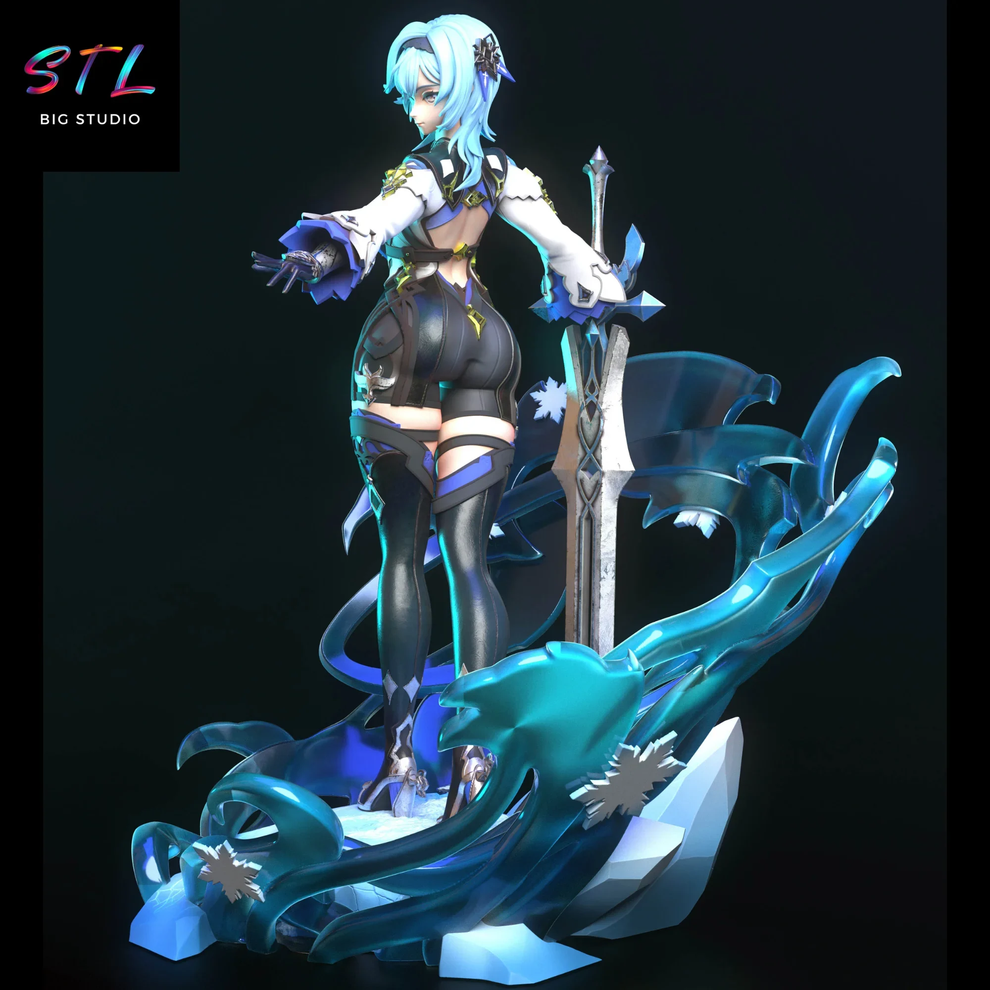 genshin impact stl eula figura impresion 3d genshin impact stl eula figura impresion 3d
