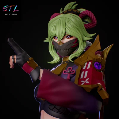 genshin impact stl kuki shinobu impresion 3d