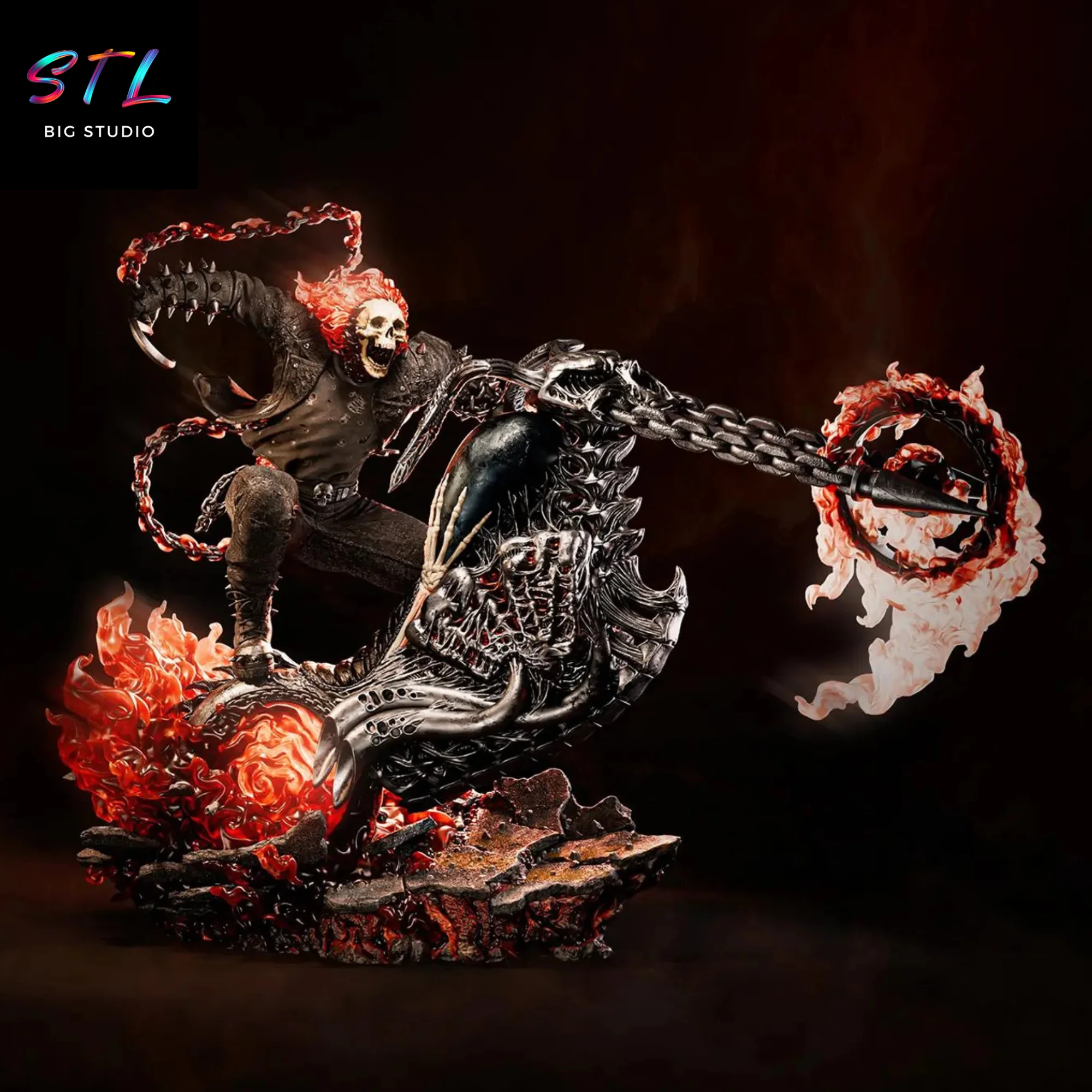 ghost raider stl impresion 3d marvel