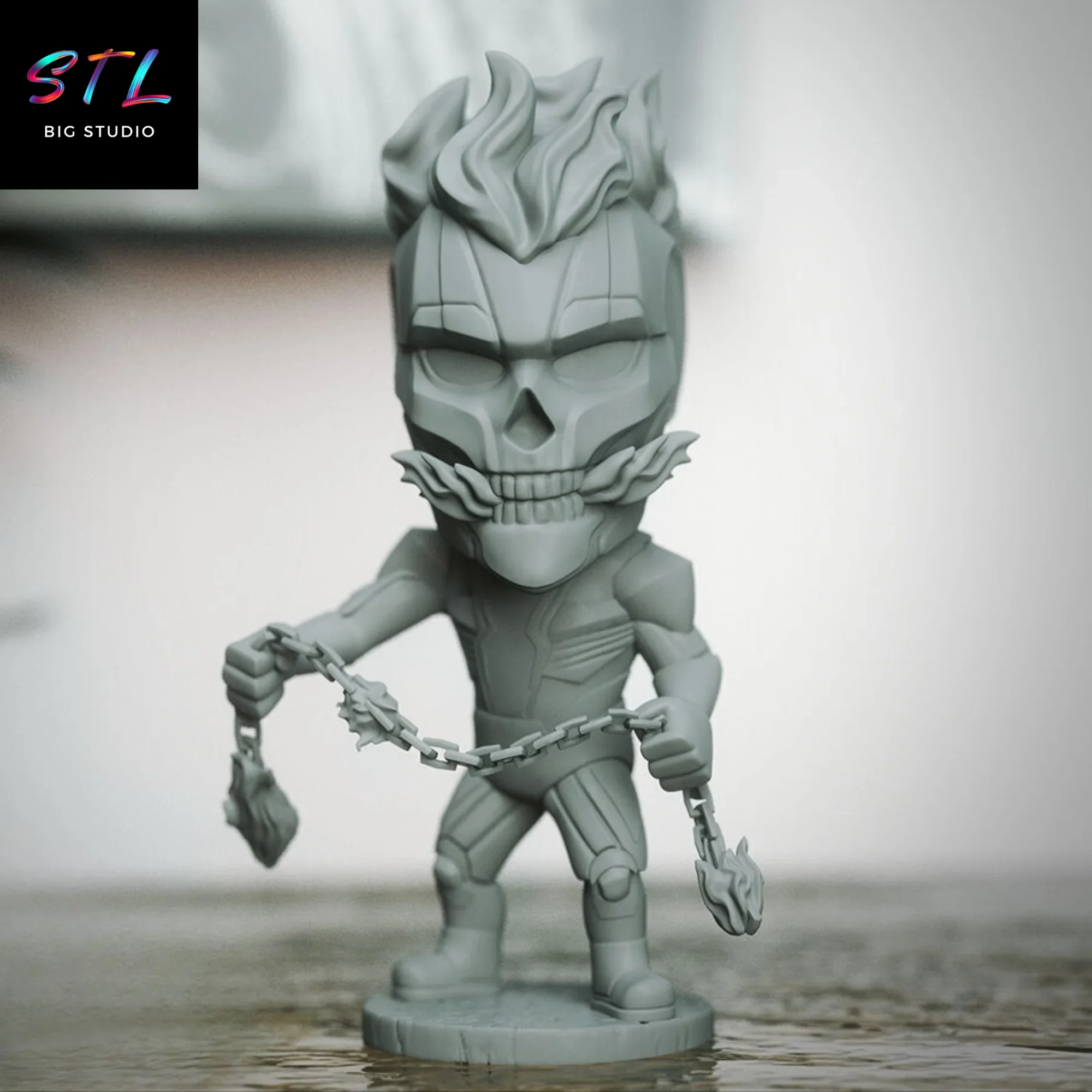 ghost rider chibi kawaii stl figura impresion 3d ghost rider chibi kawaii stl figura impresion 3d