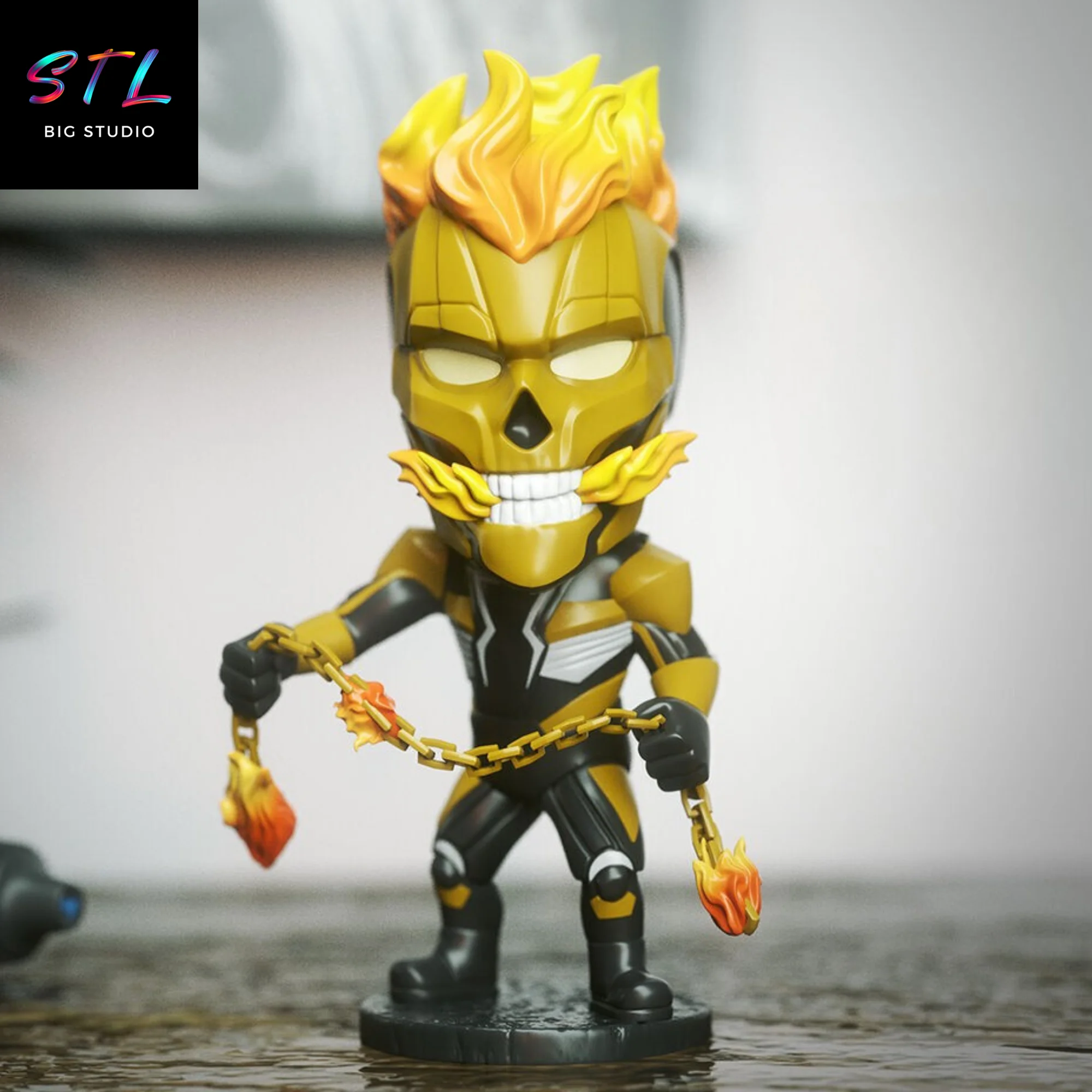 ghost rider chibi stl impresion 3d