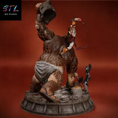 god of war stl kratos vs cyclope impreison 3d figura