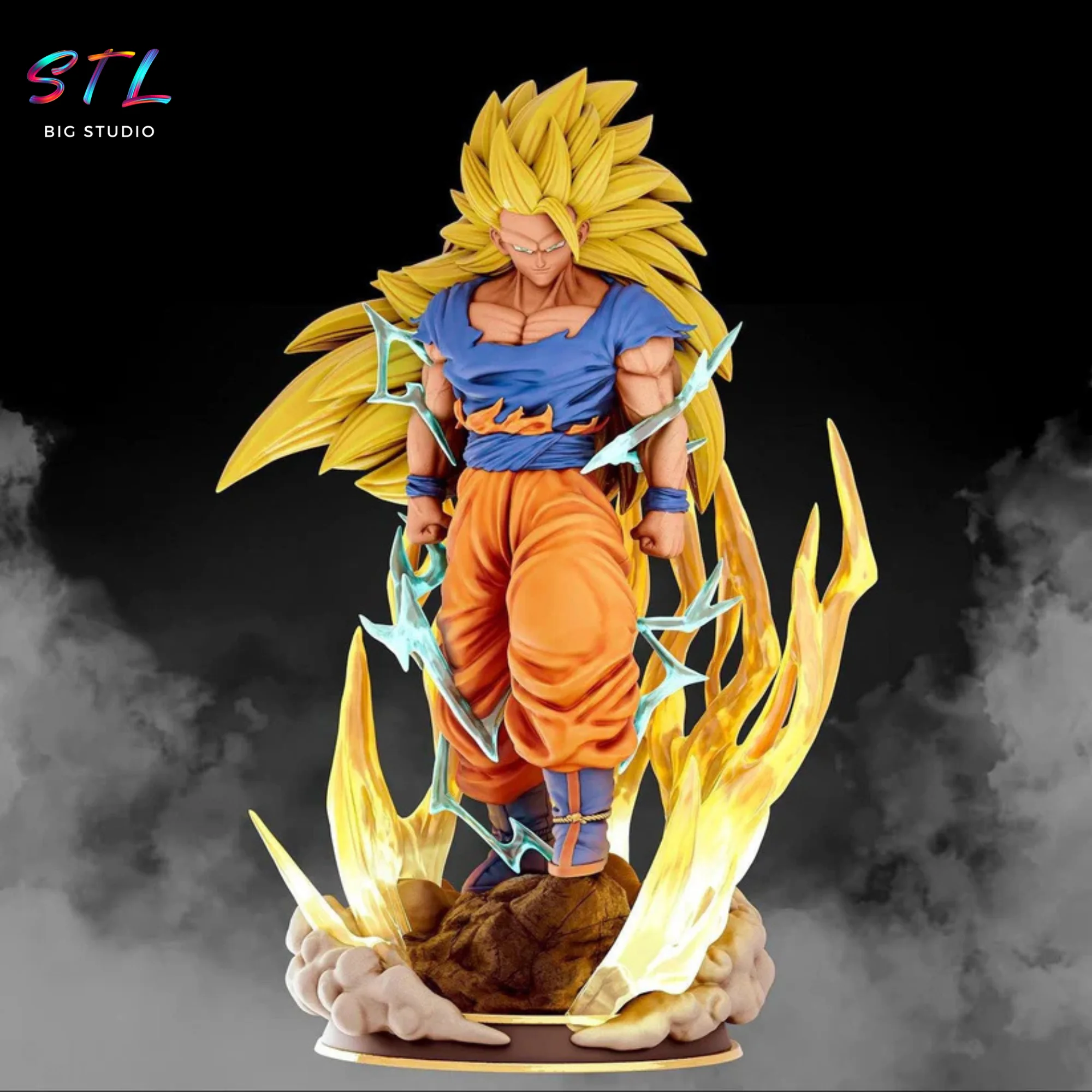goku ssj3 stl dragon ball impresion 3d