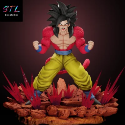 goku ssj4 stl dragon ball gt impresion 3d
