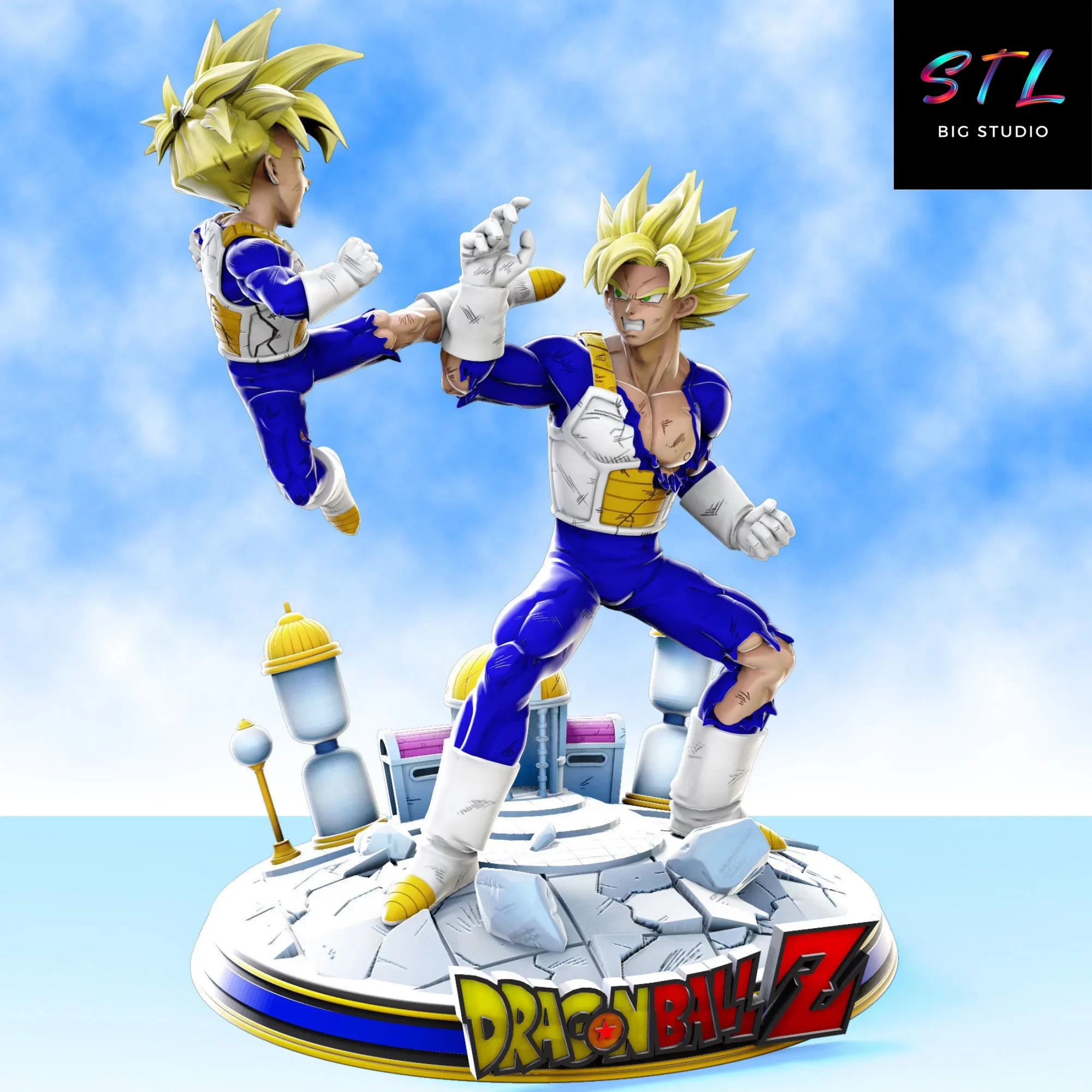 goku vs gohan stl impresion 3d