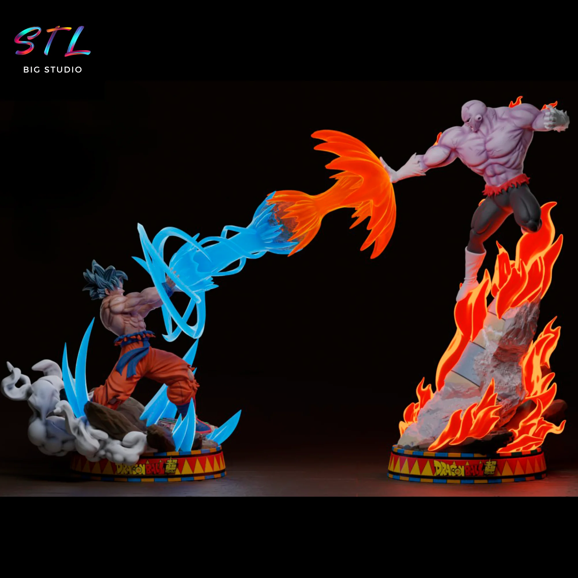goku vs jiren stl dragon ball diorama impresion 3d