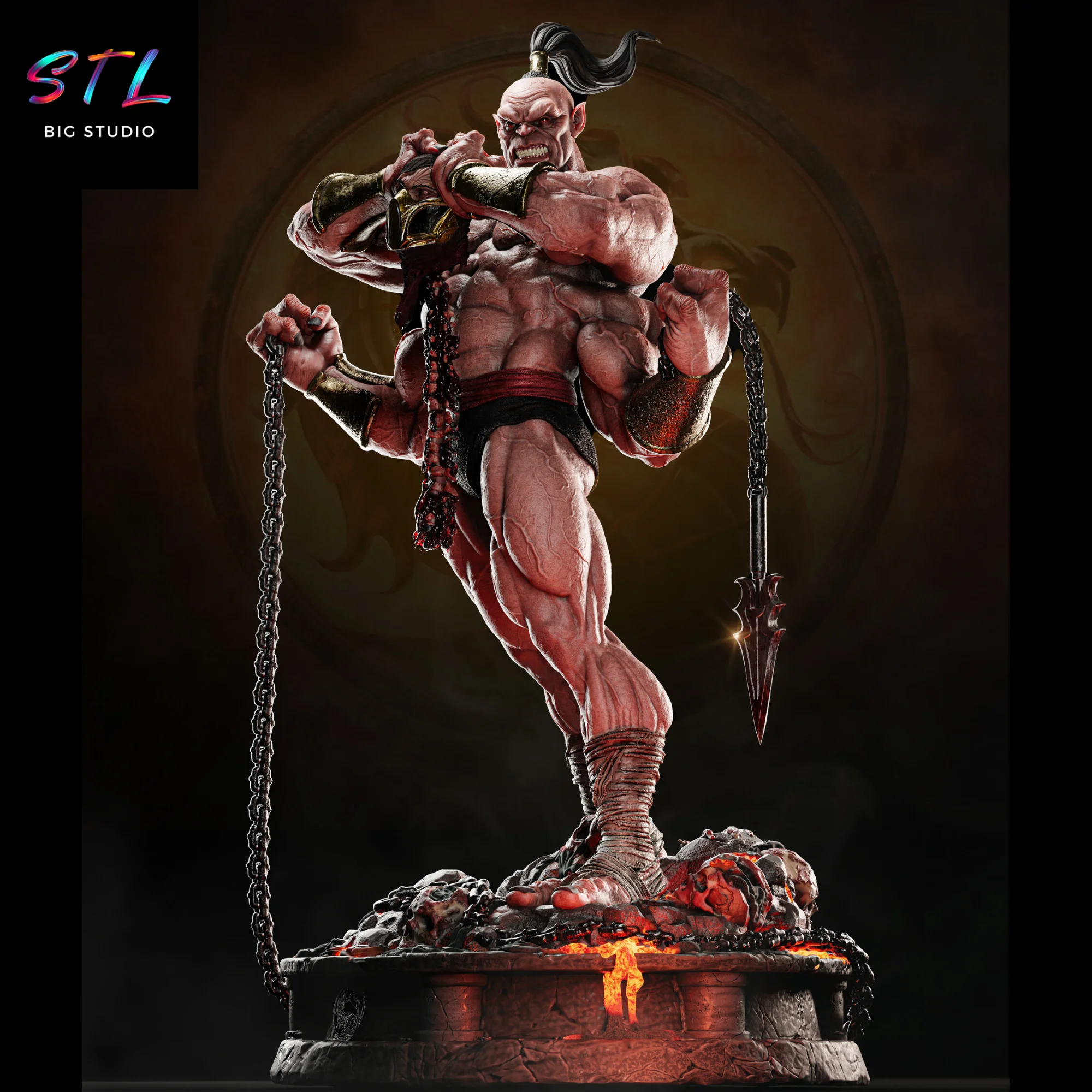 goro stl mortal kombat impresion 3d