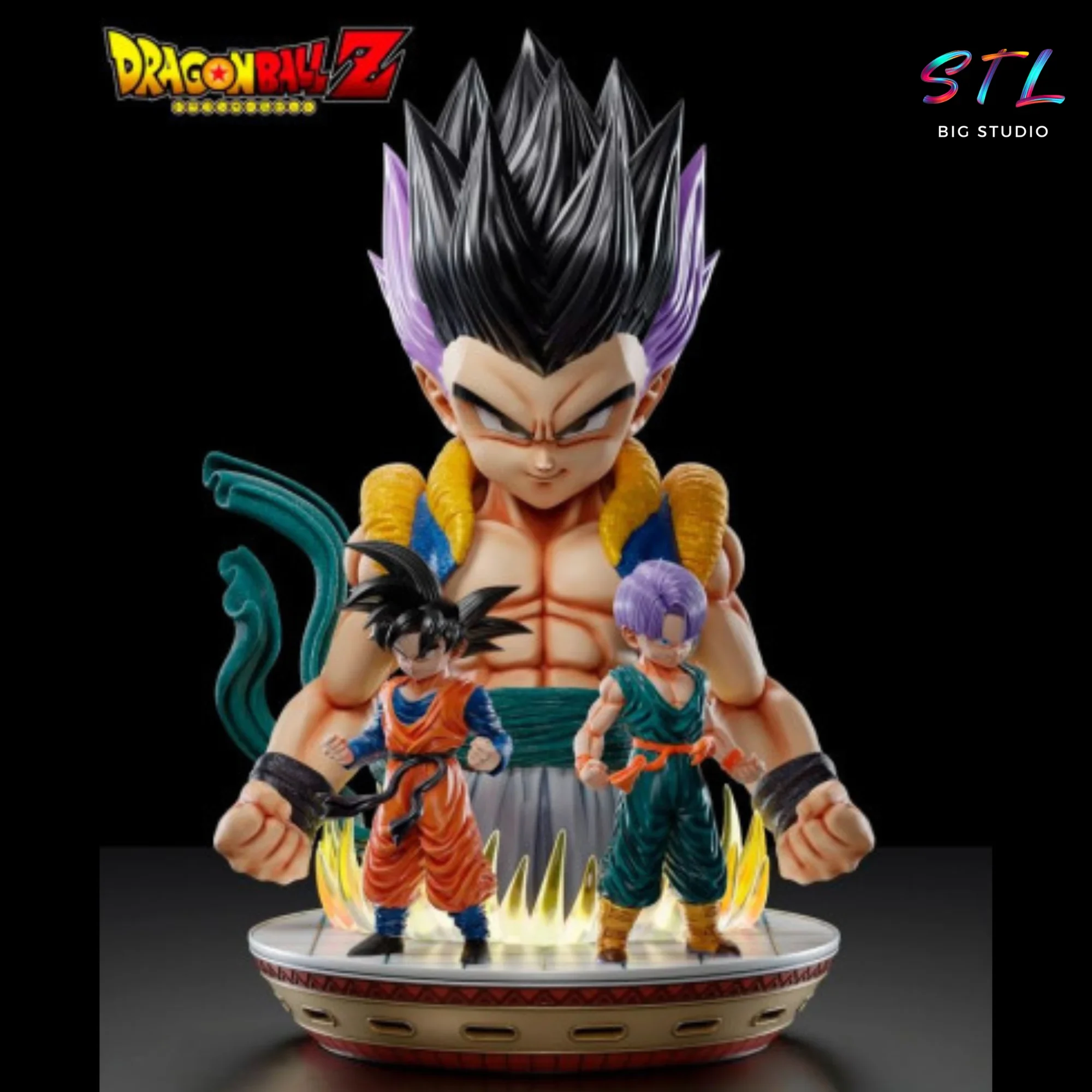 gotenks stl goten y trunks diorama impresion 3d dragon ball gotenks stl goten y trunks diorama impresion 3d dragon ball