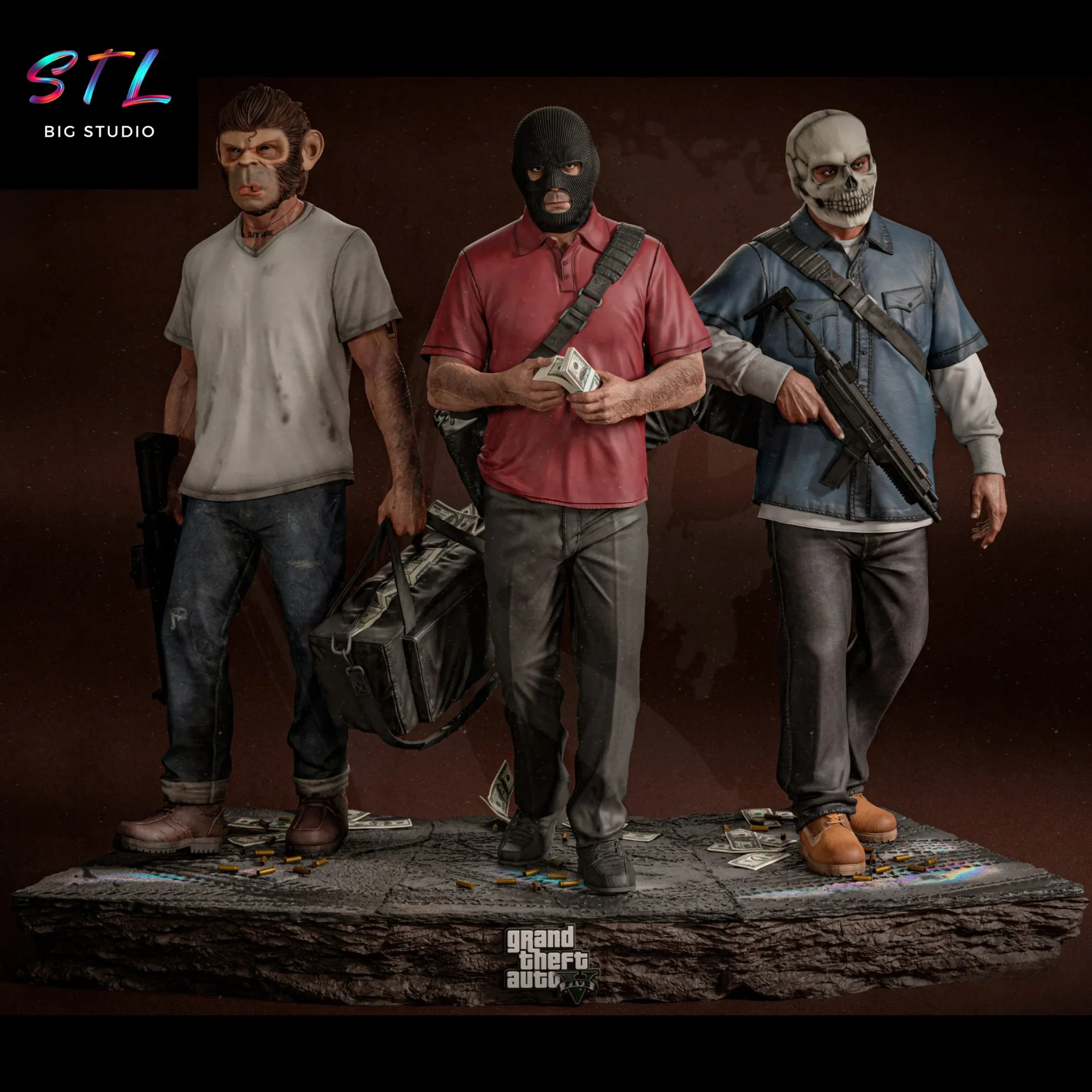 grand theft auto V stl diorama impresion 3d grand theft auto V stl diorama impresion 3d