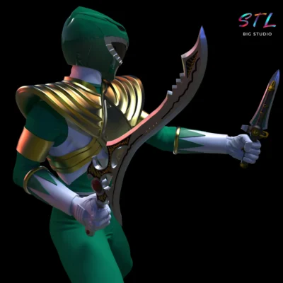 green ranger stl power rangers impresion 3d