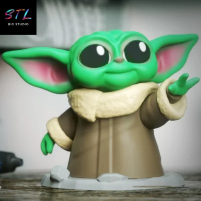 grogu chibi stl baby yoda impresion 3d star wars