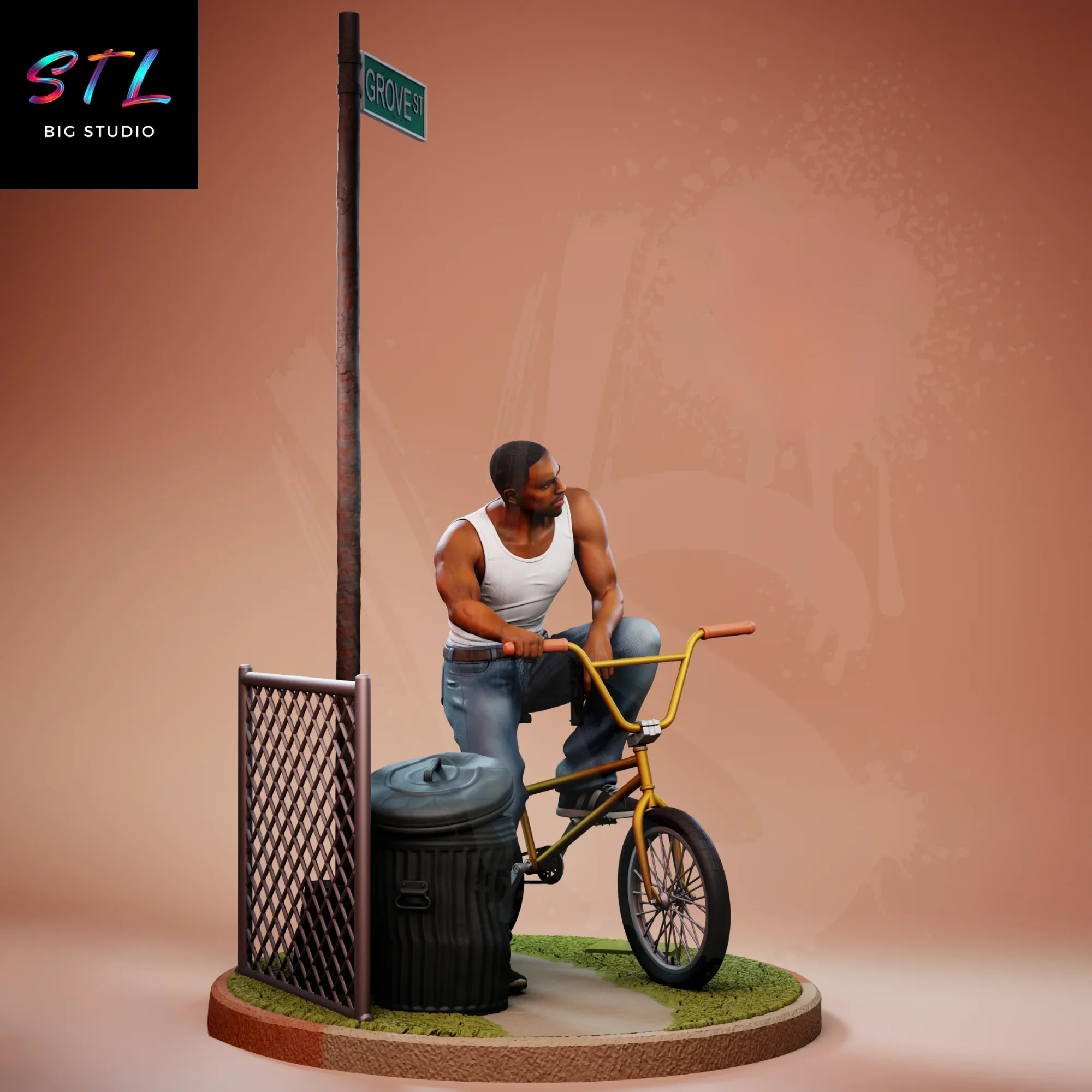 gta san andreas stl carl johnson figura impresion 3d gta san andreas stl carl johnson figura impresion 3d