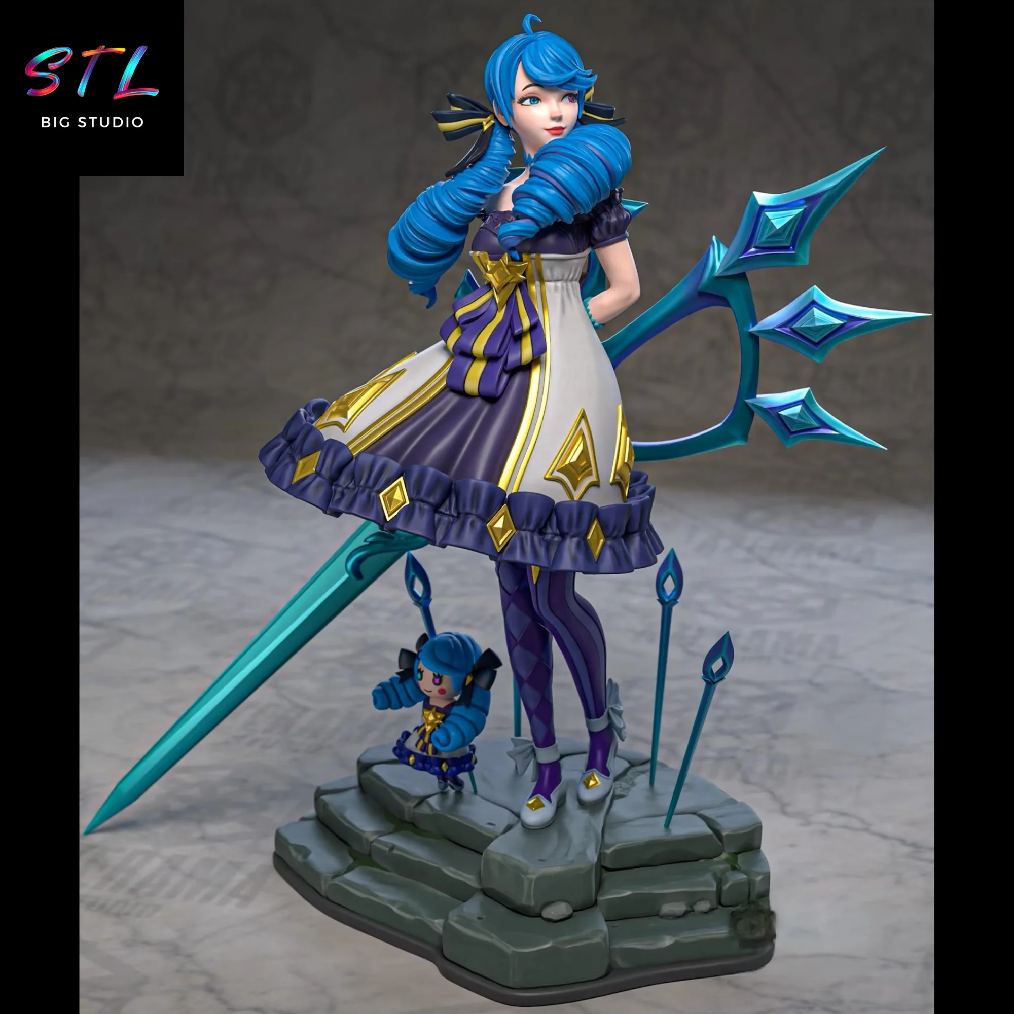 gwen stl league of legends para impresion 3d