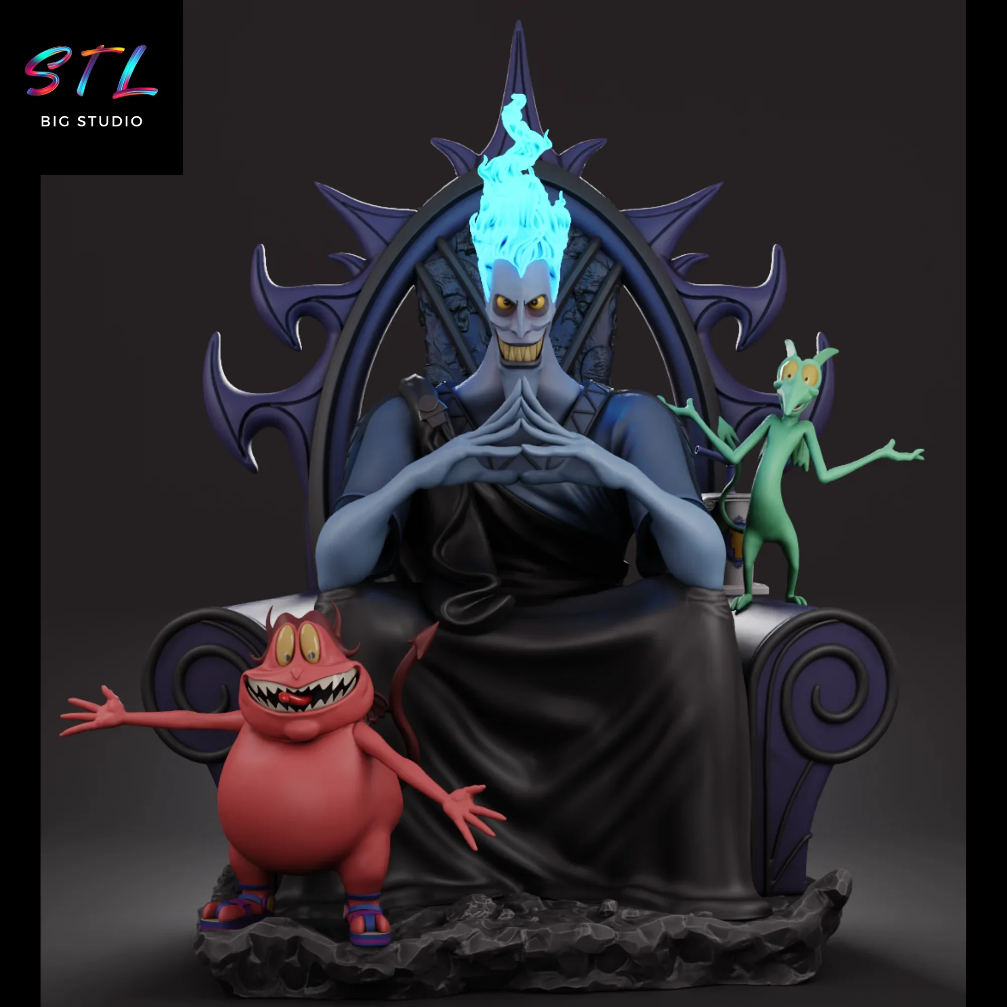 hades stl hercules disney impresion 3d diorama