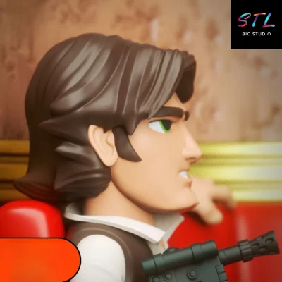 han solo chibi stl star wars impresion 3d
