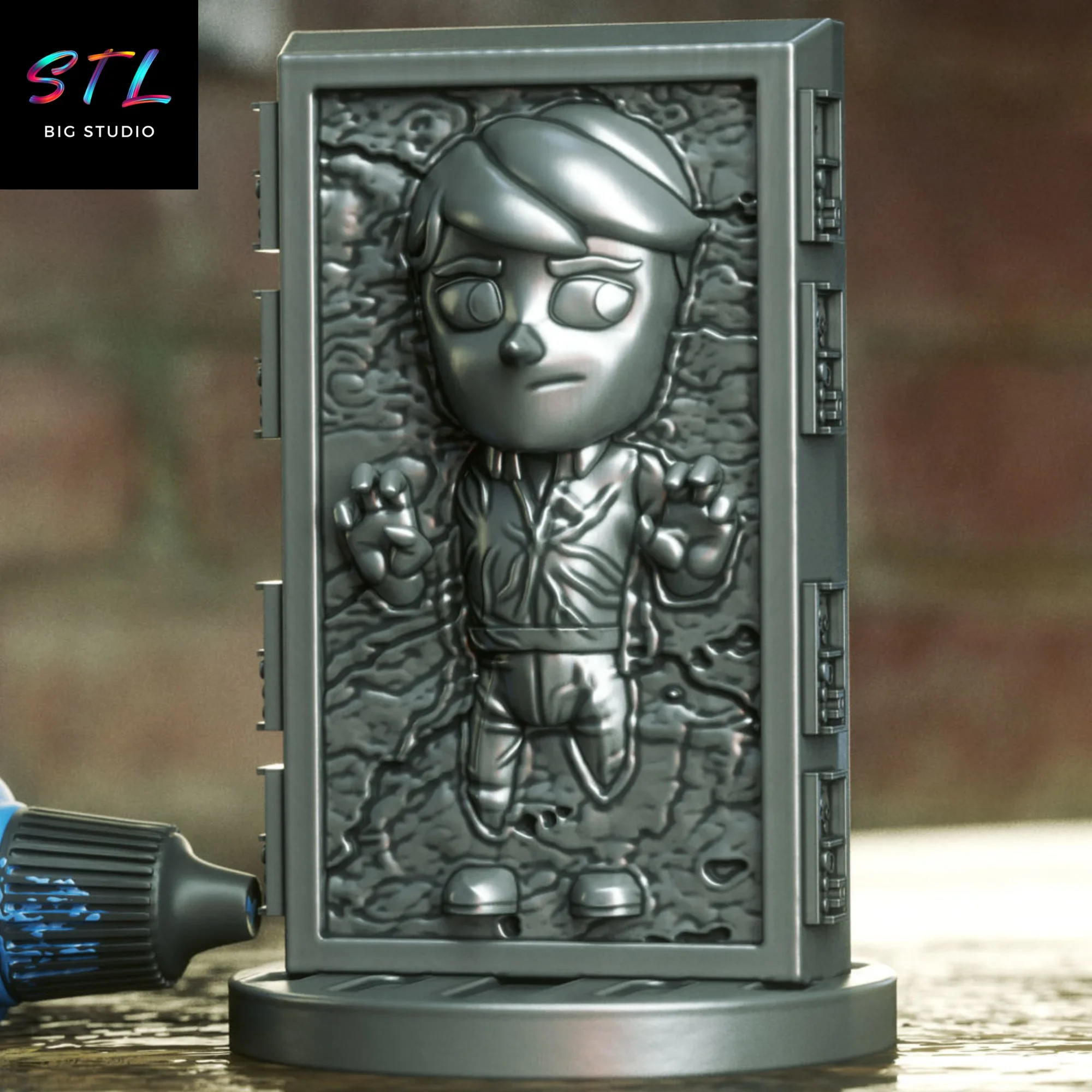 han solo en carbonita stl star wars chibi kawaii impresion 3d