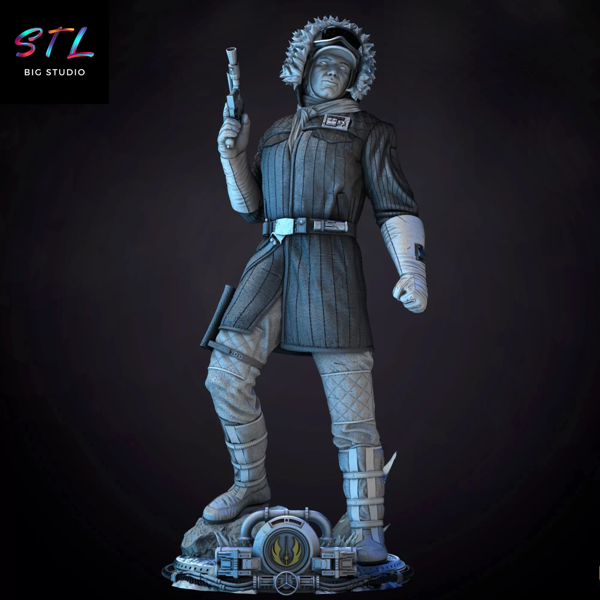 han solo stl star wars figura impresion 3d
