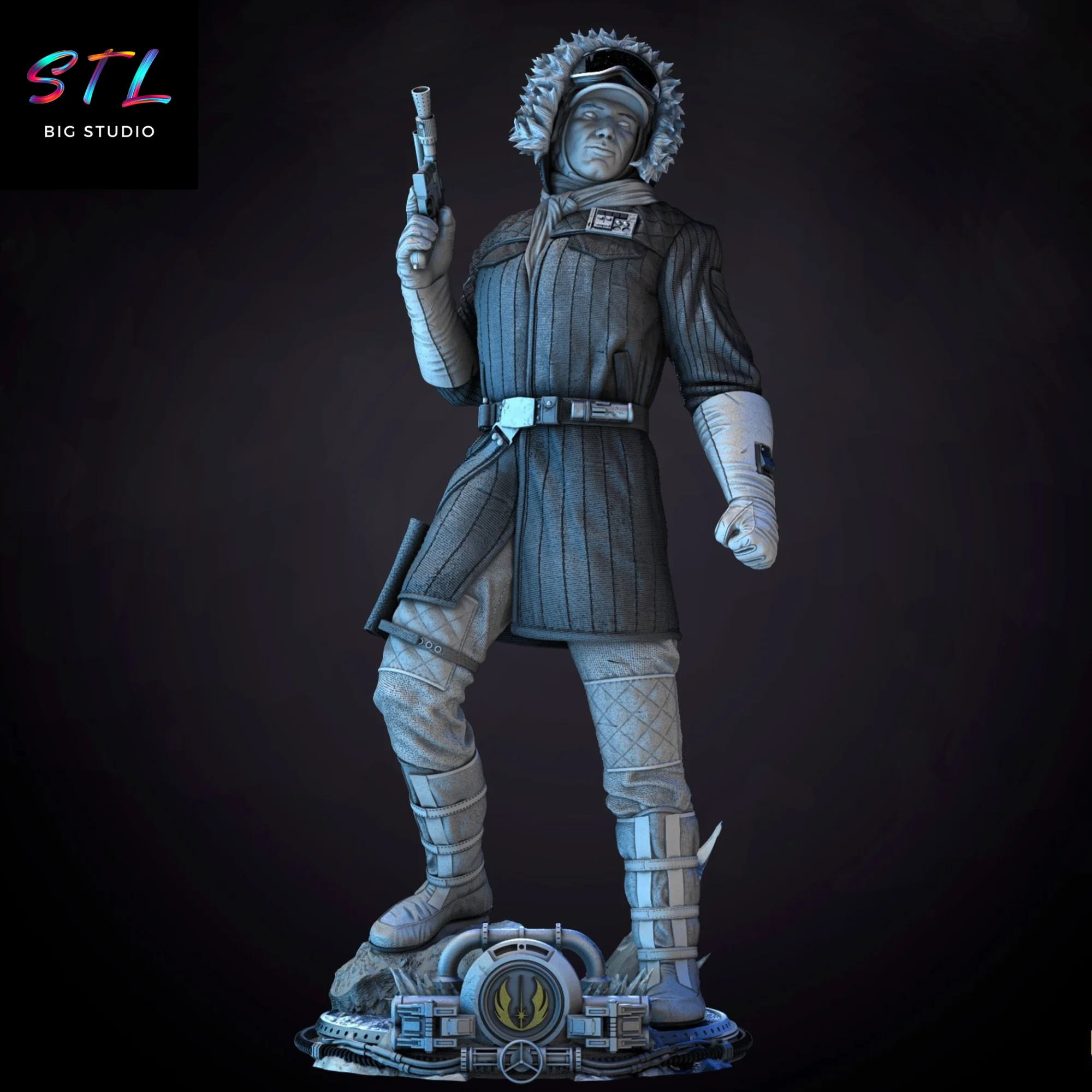 han solo stl star wars figura impresion 3d