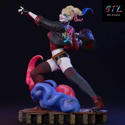 harley queen stl dc comics impresion 3d