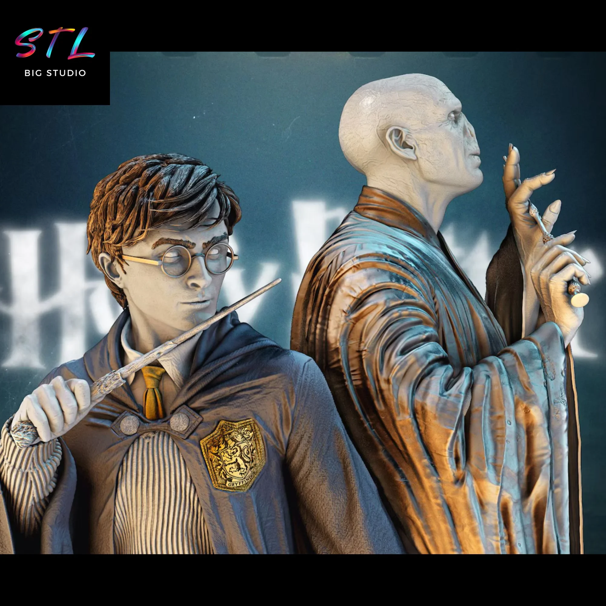 harry potter stl impresion 3d figura con voldemort harry potter stl impresion 3d figura con voldemort