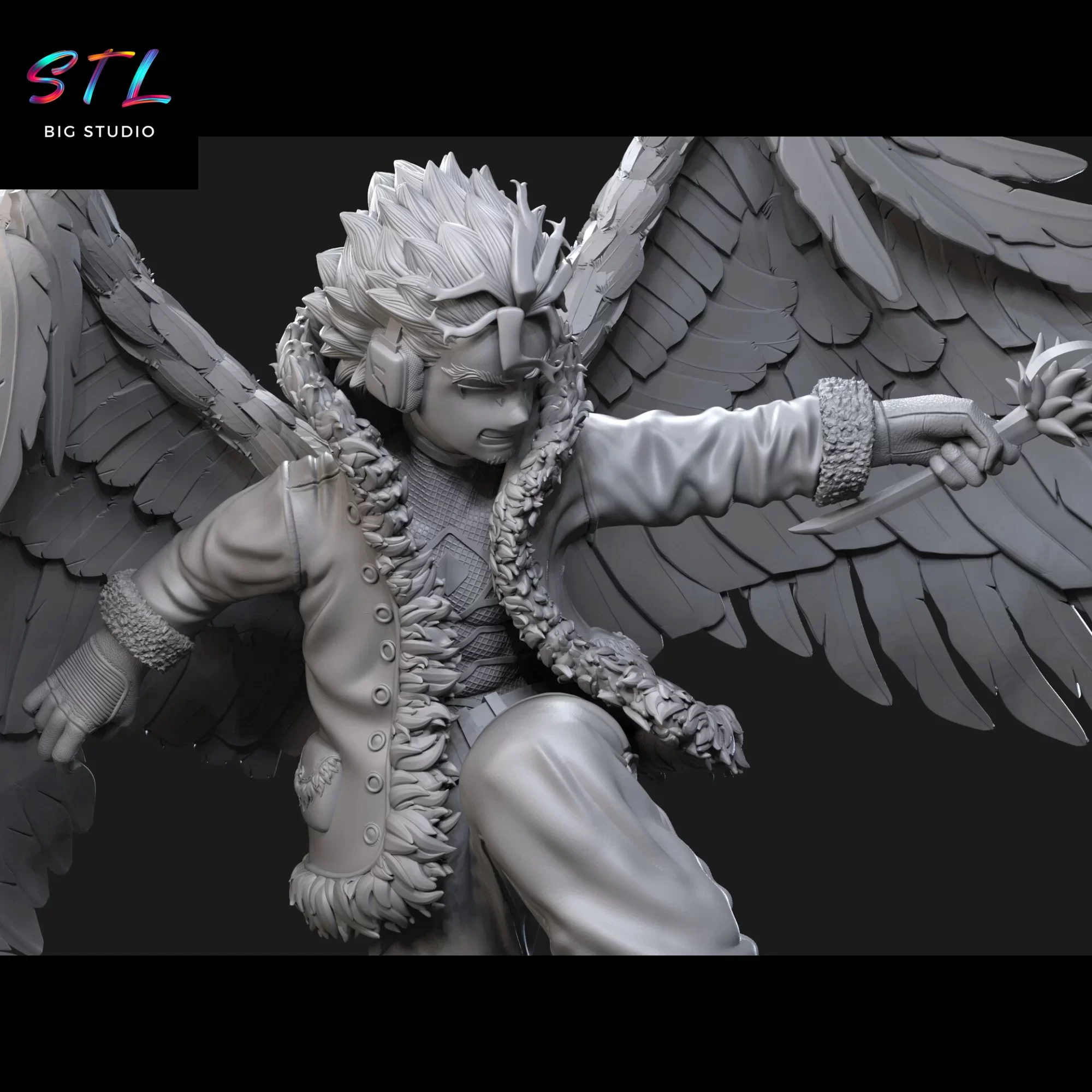 hawks stl boku no hero impresion 3d hawks stl boku no hero impresion 3d
