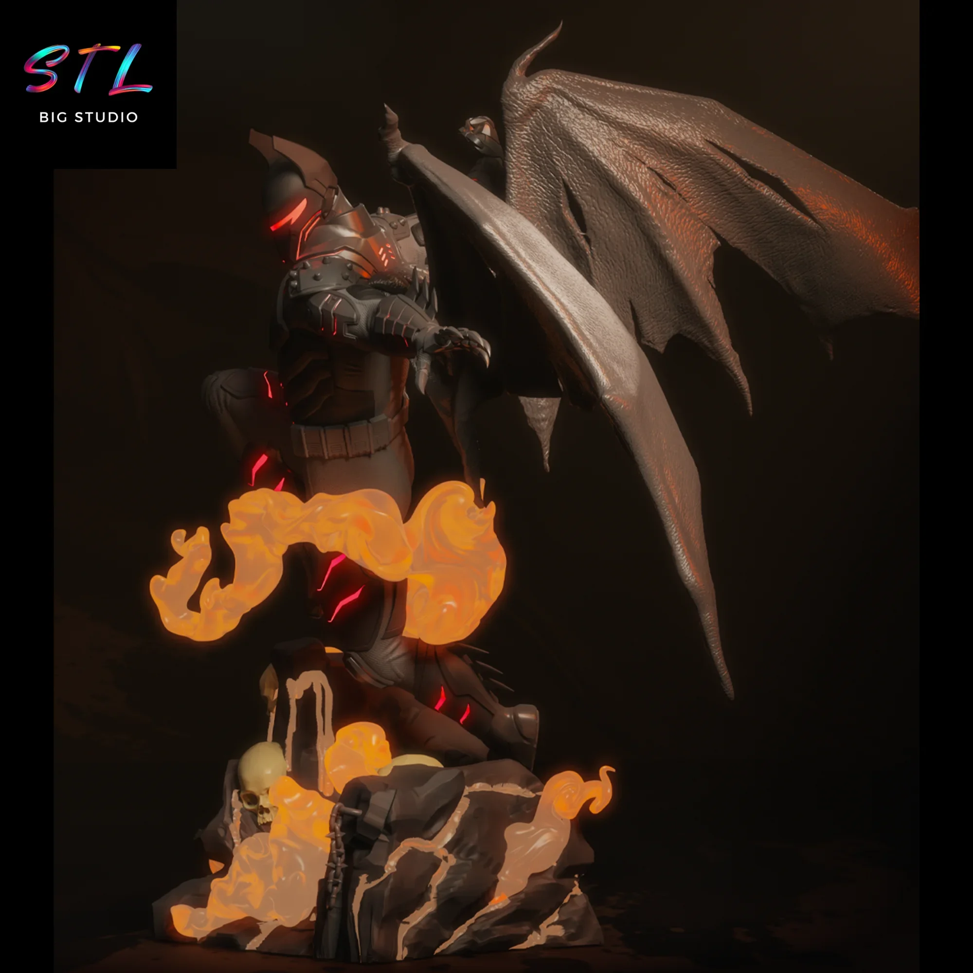 hellbat stl batman figura impresion 3d hellbat stl batman figura impresion 3d