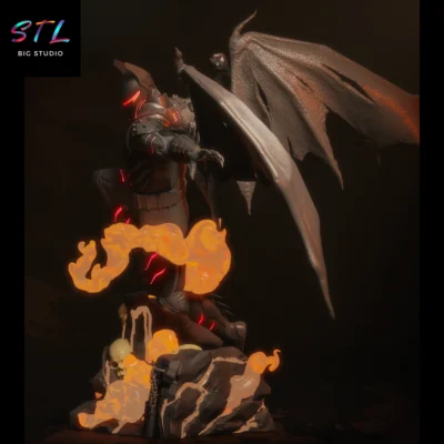 hellbat stl batman figura impresion 3d