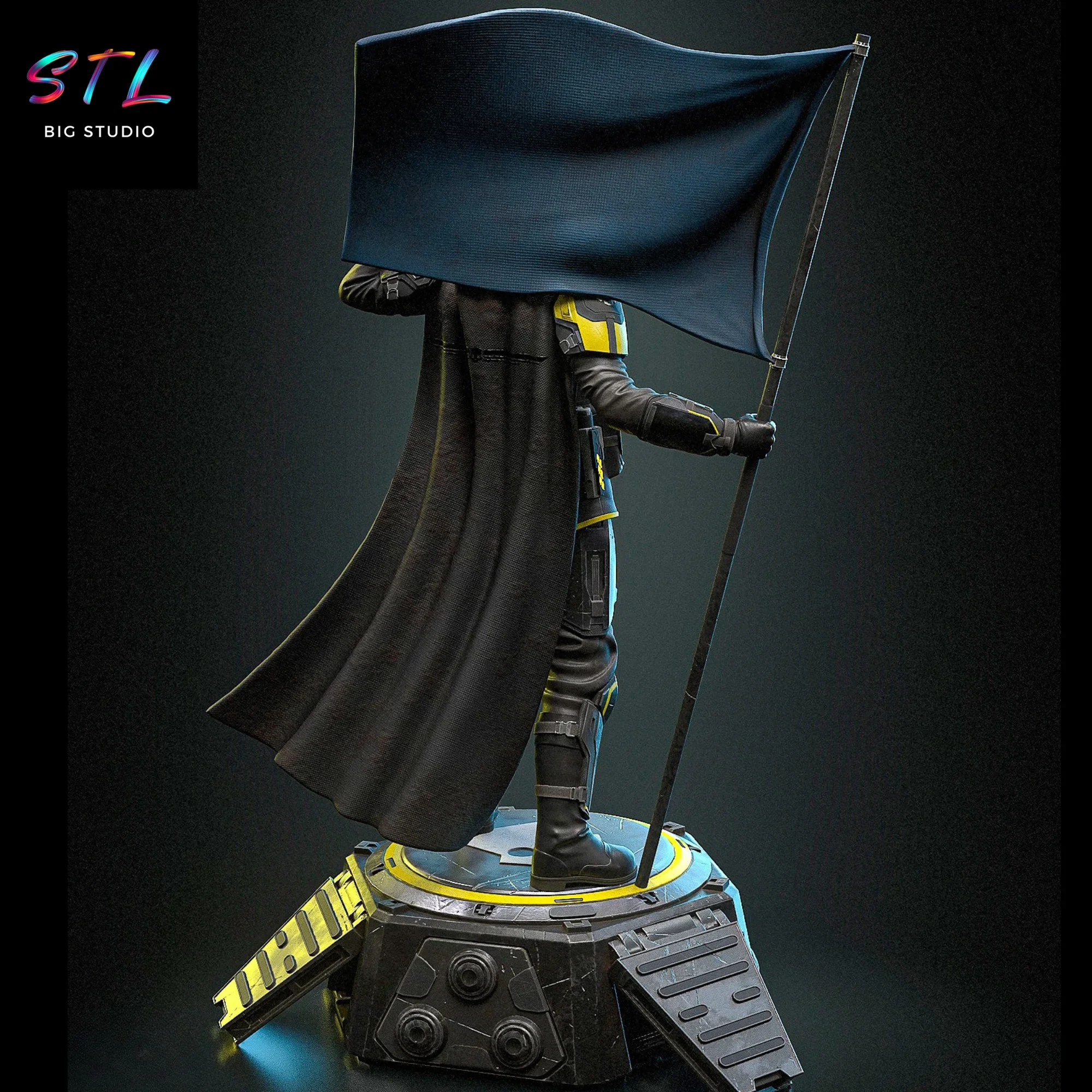 helldivers 2 stl soldado con bandera para impresion 3d helldivers 2 stl soldado con bandera para impresion 3d