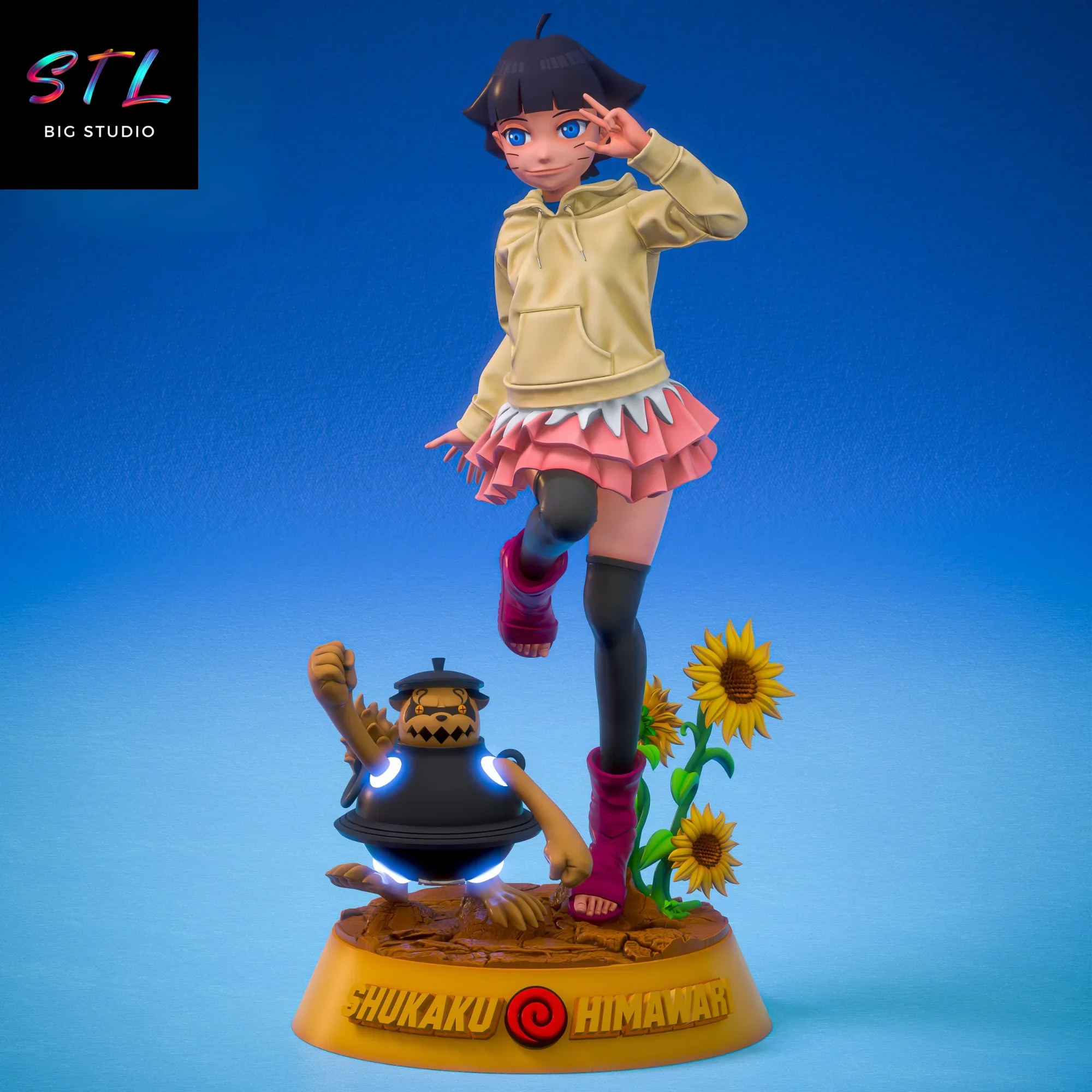 himawari uzumaki stl impresion 3d boruto next generations