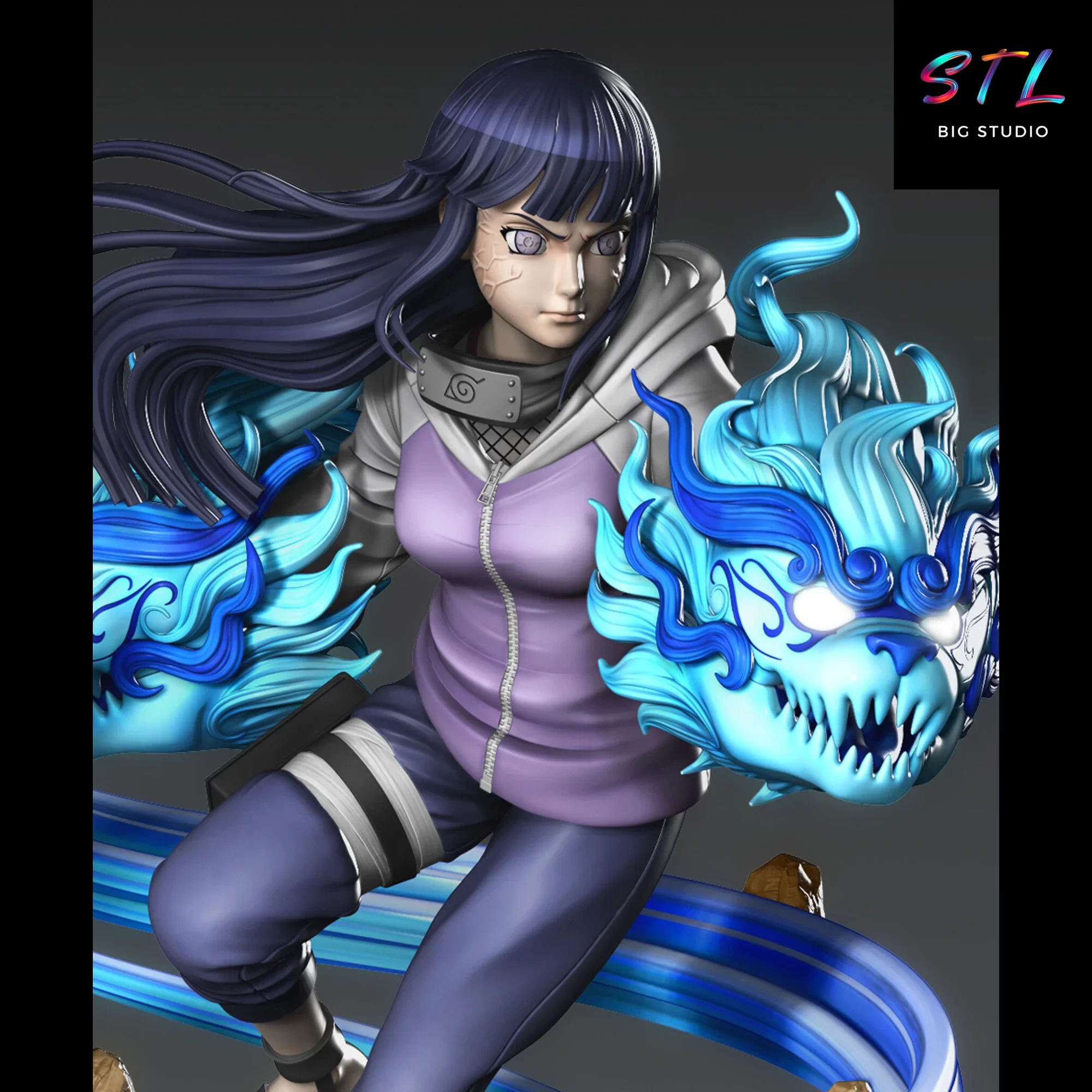 hinata stl naruto diorama impresion 3d hinata stl naruto diorama impresion 3d