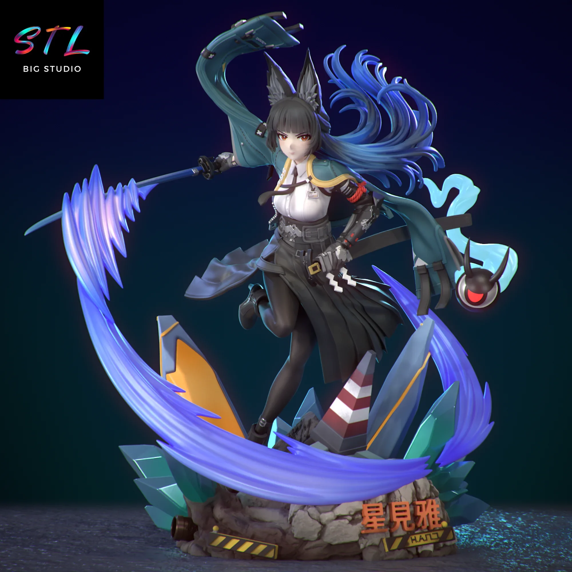 hoshimi miyabi stl impresion 3d zenless zone zero