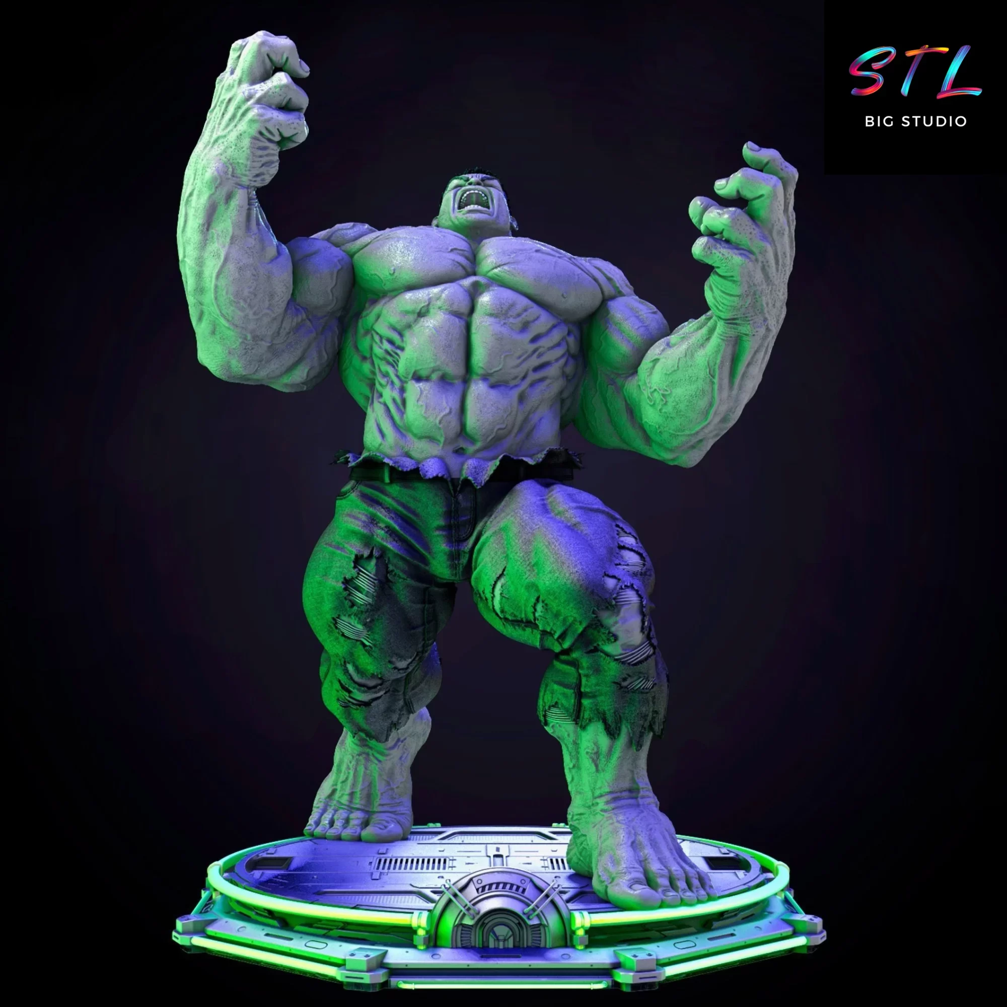 hulk stl marvel impresion 3d