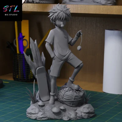 hunter x hunter stl killua zoldyck impresion 3d