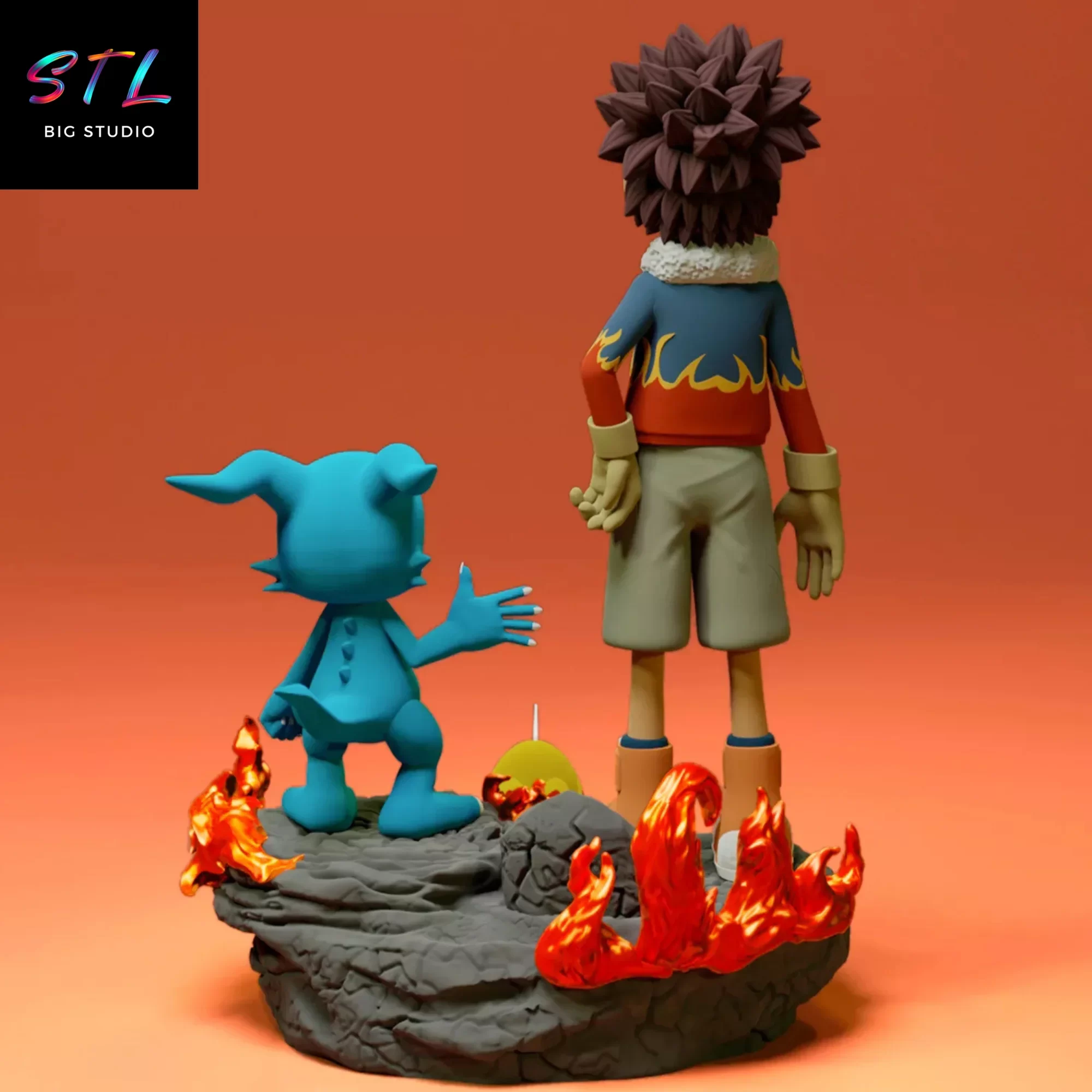 imprimir 3d davis y veemon stl digimon diorama imprimir 3d davis y veemon stl digimon diorama