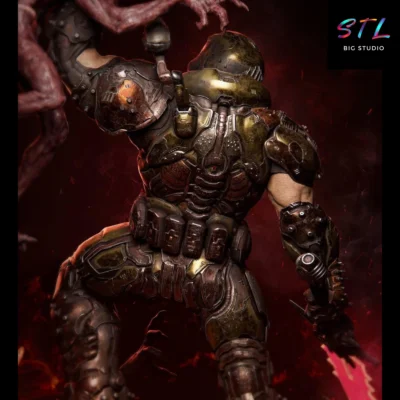 imprimir 3d doom slayer stl figura videojuegos