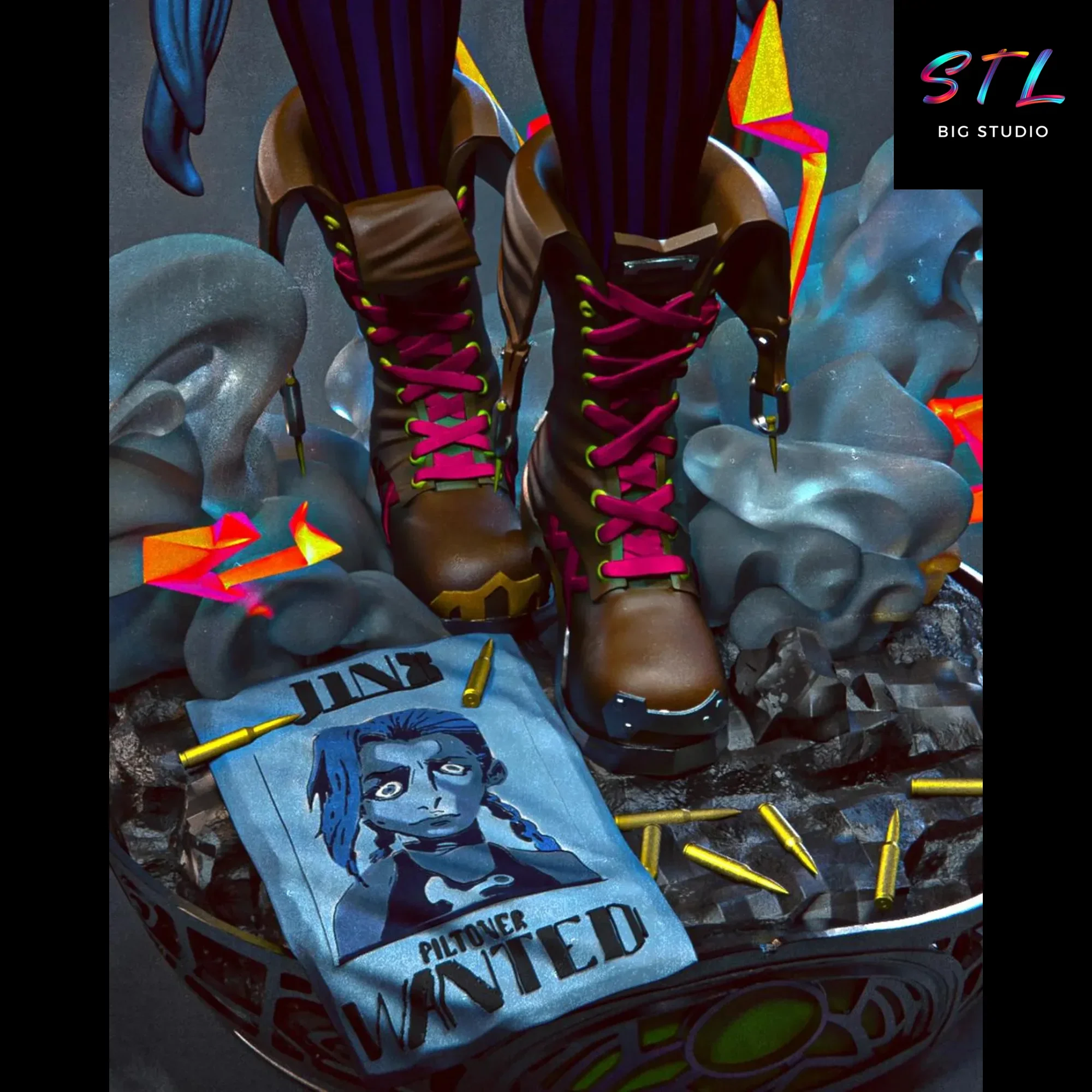 imprimir 3d jinx stl lol figura league of legends imprimir 3d jinx stl lol figura league of legends