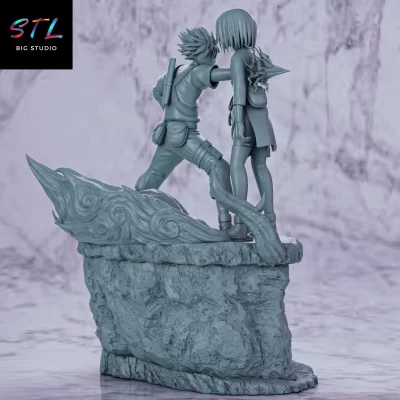 imprimir 3d kakashi y rin stl naruto shippuden diorama