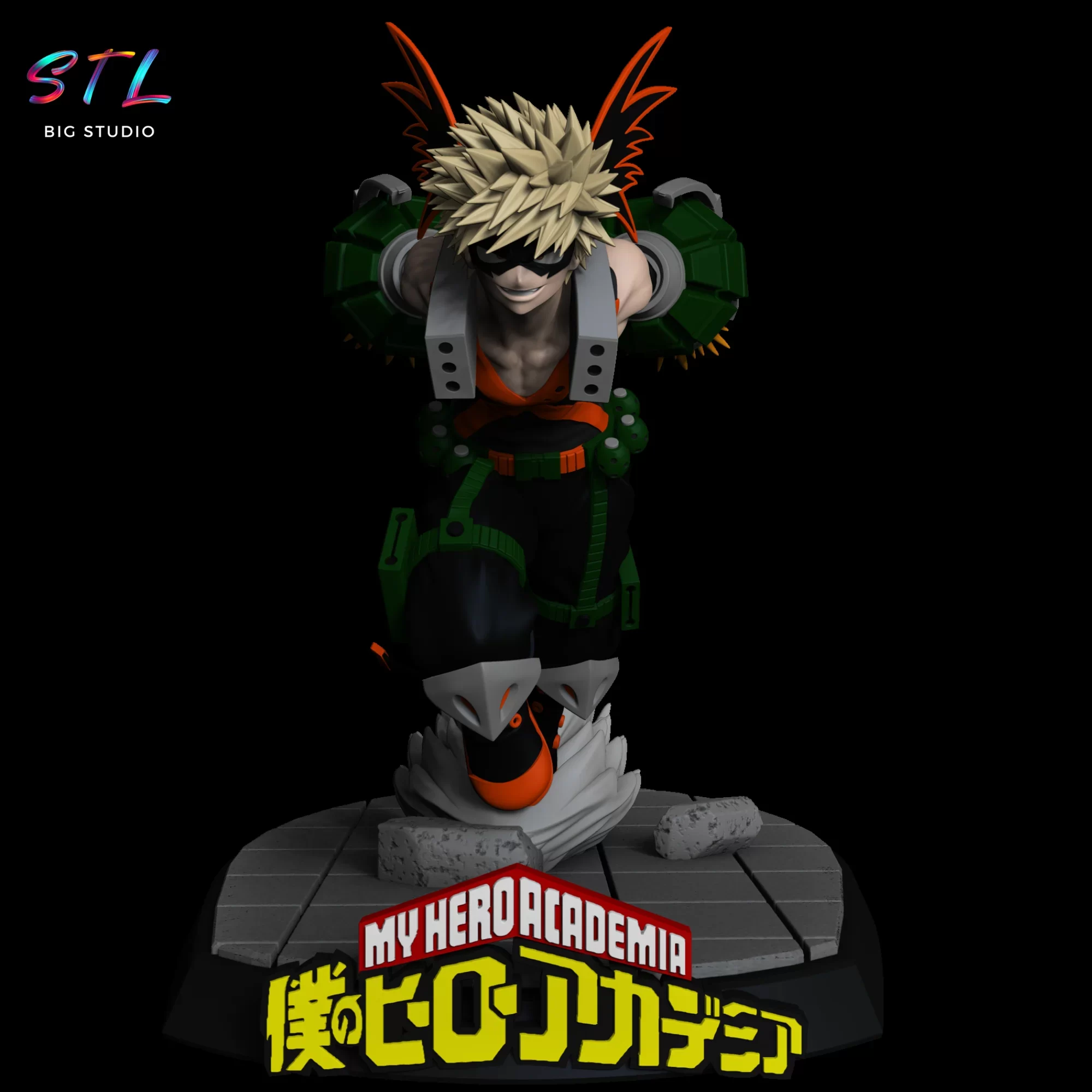 imprimir 3d katsuki bakugo diorama stl boku no hero imprimir 3d katsuki bakugo diorama stl boku no hero