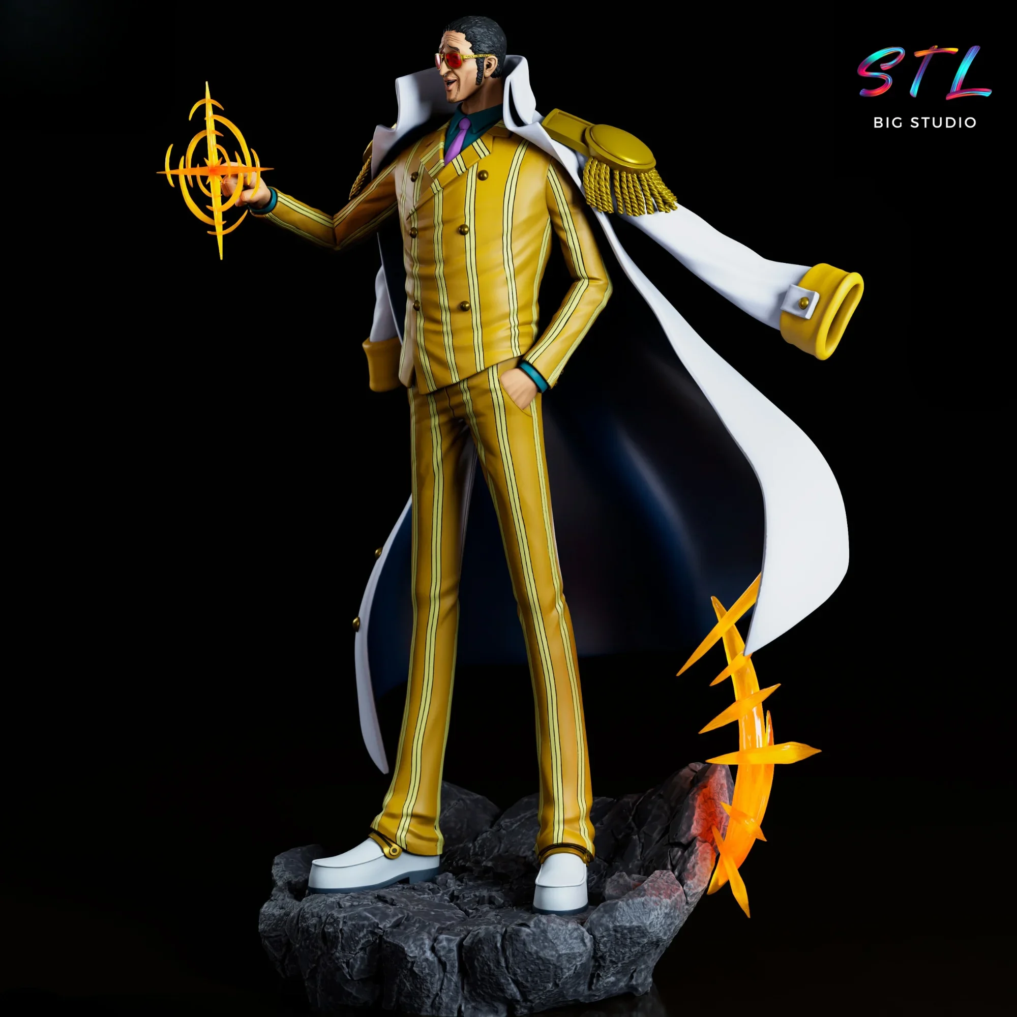 imprimir 3d kizaru stl one piece figura borsalino imprimir 3d kizaru stl one piece figura borsalino