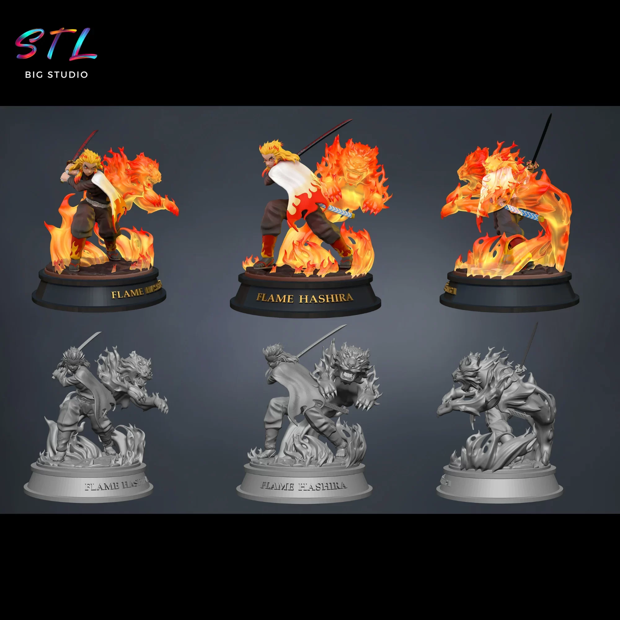 imprimir 3d kyojuro rengoku stl kimetsu no yaiba imprimir 3d kyojuro rengoku stl kimetsu no yaiba