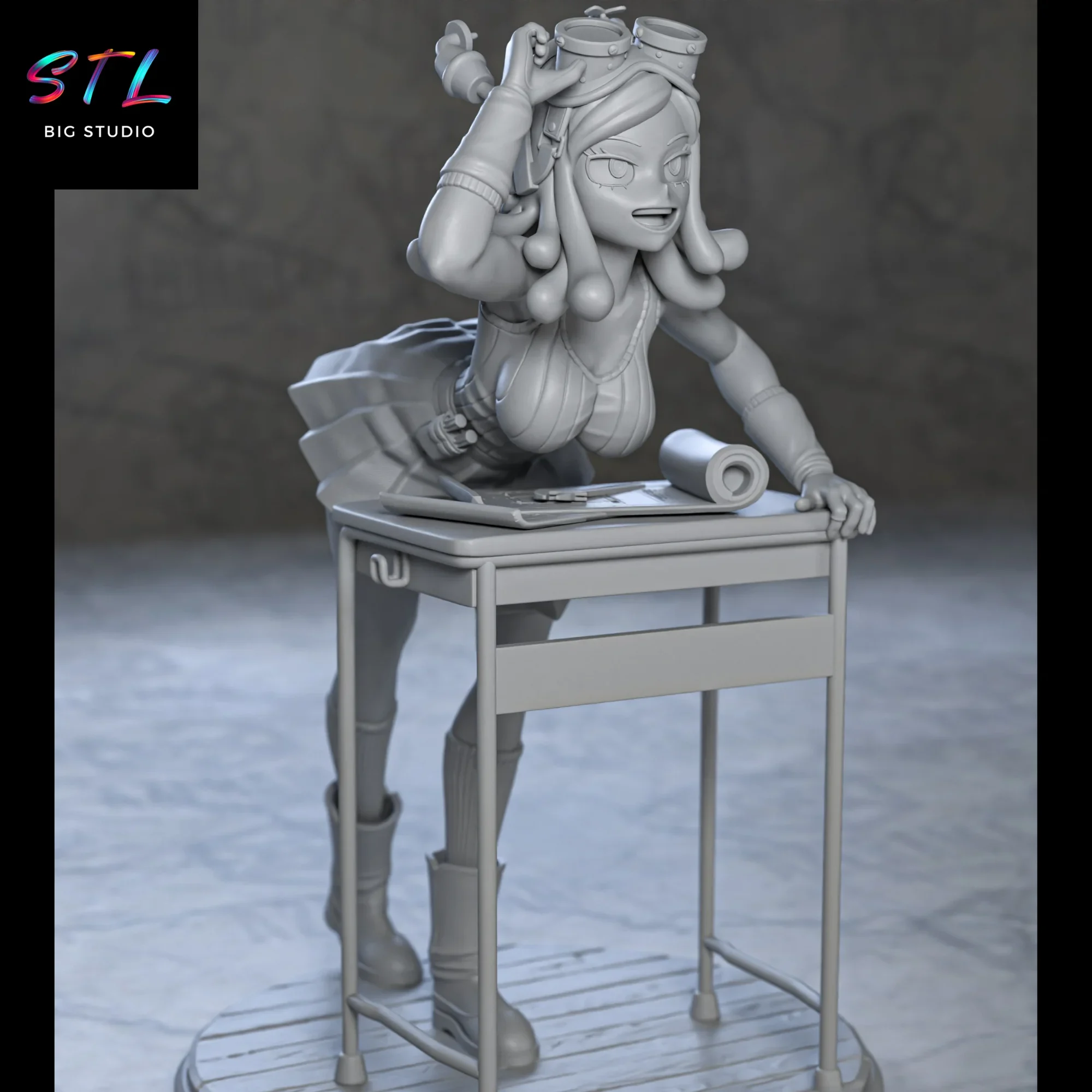 imprimir 3d mei hatsume stl figura my hero academia imprimir 3d mei hatsume stl figura my hero academia