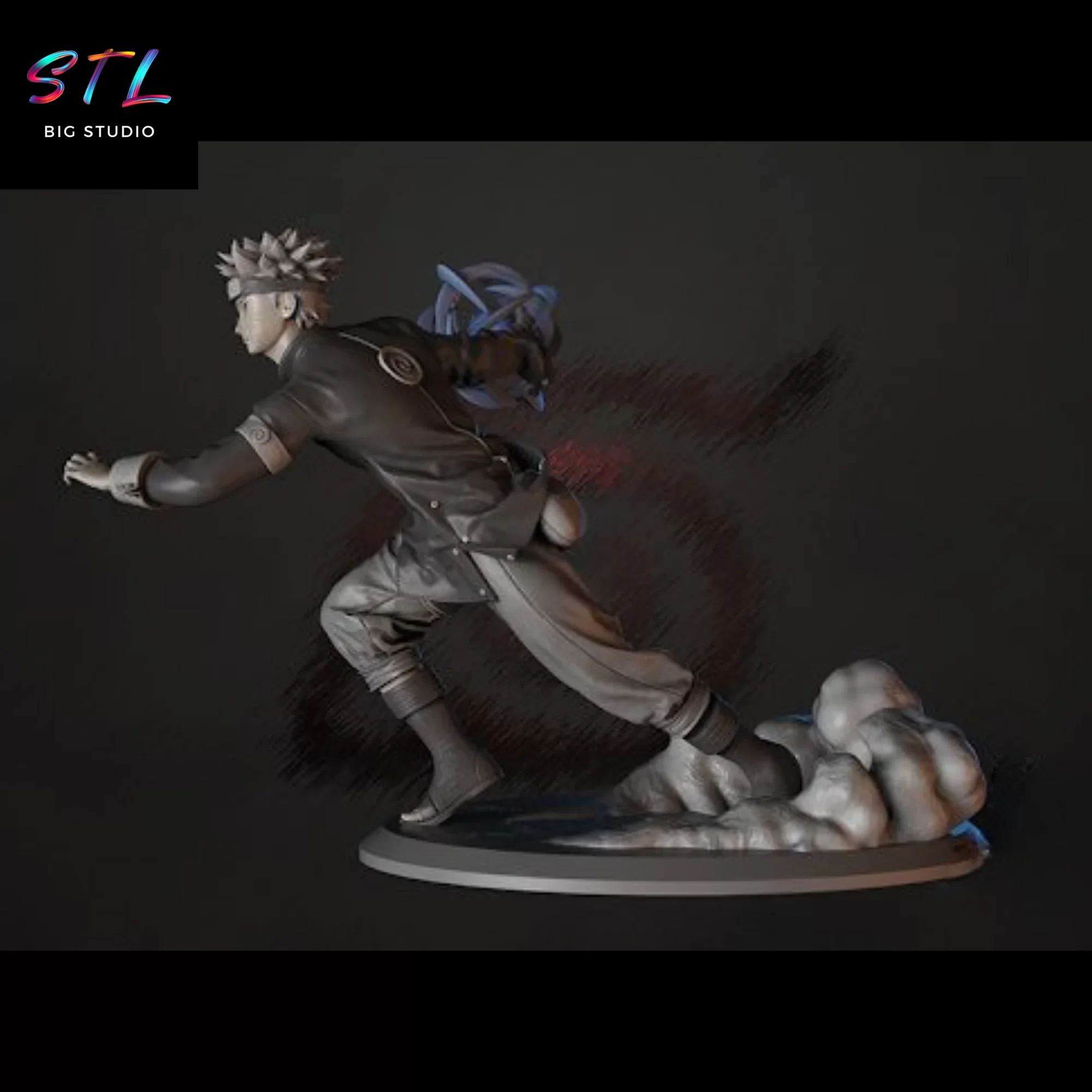 imprimir 3d naruto stl rasengan diorama