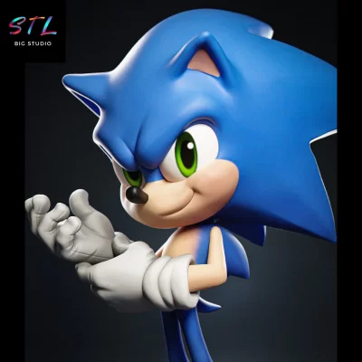 imprimir 3d sonic stl figura videojuegos