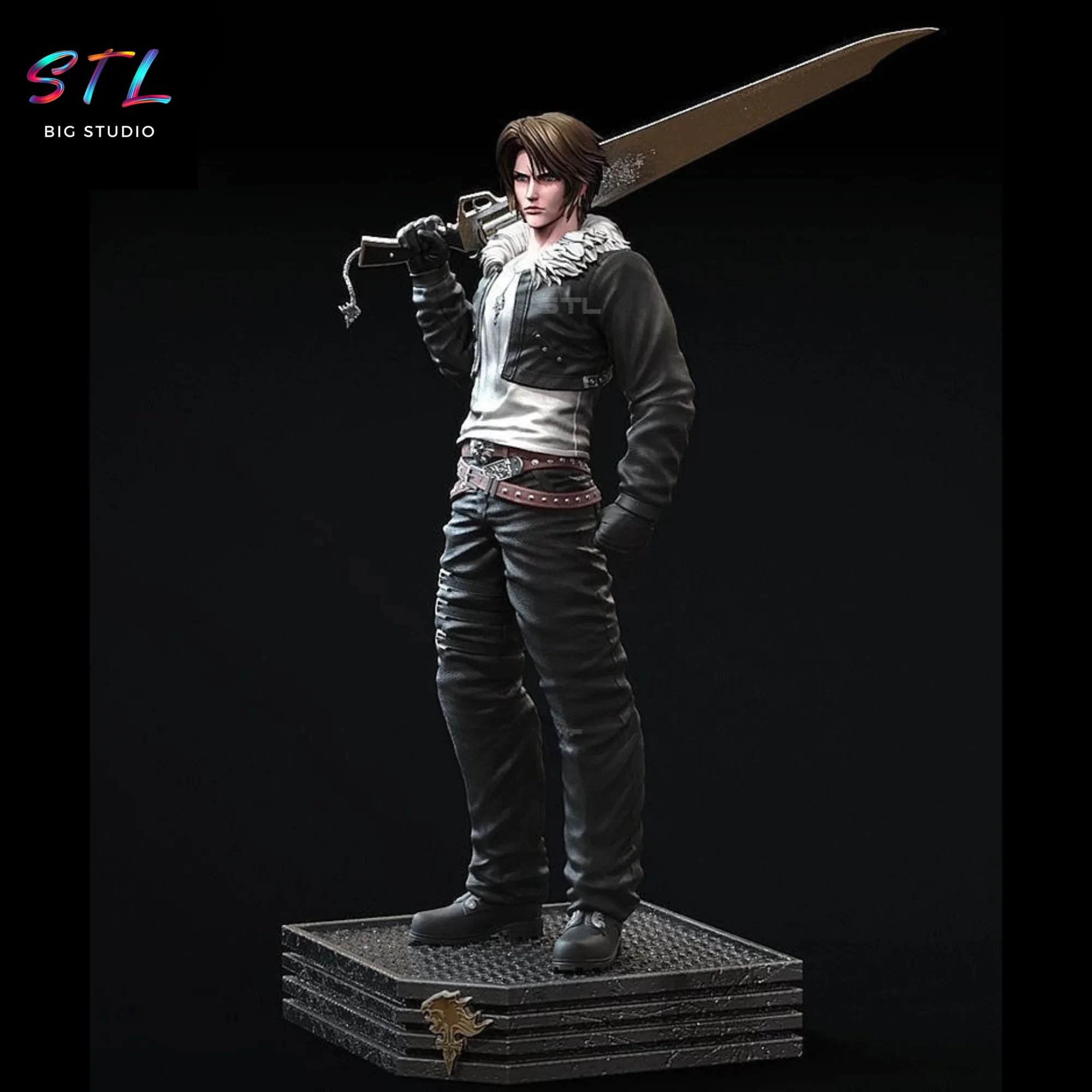 imprimir 3d squall leonhart stl final fantasy 8 figura