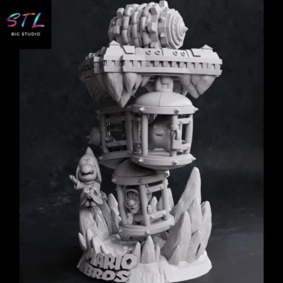 imprimir en 3d diorama luigi stl mario bros