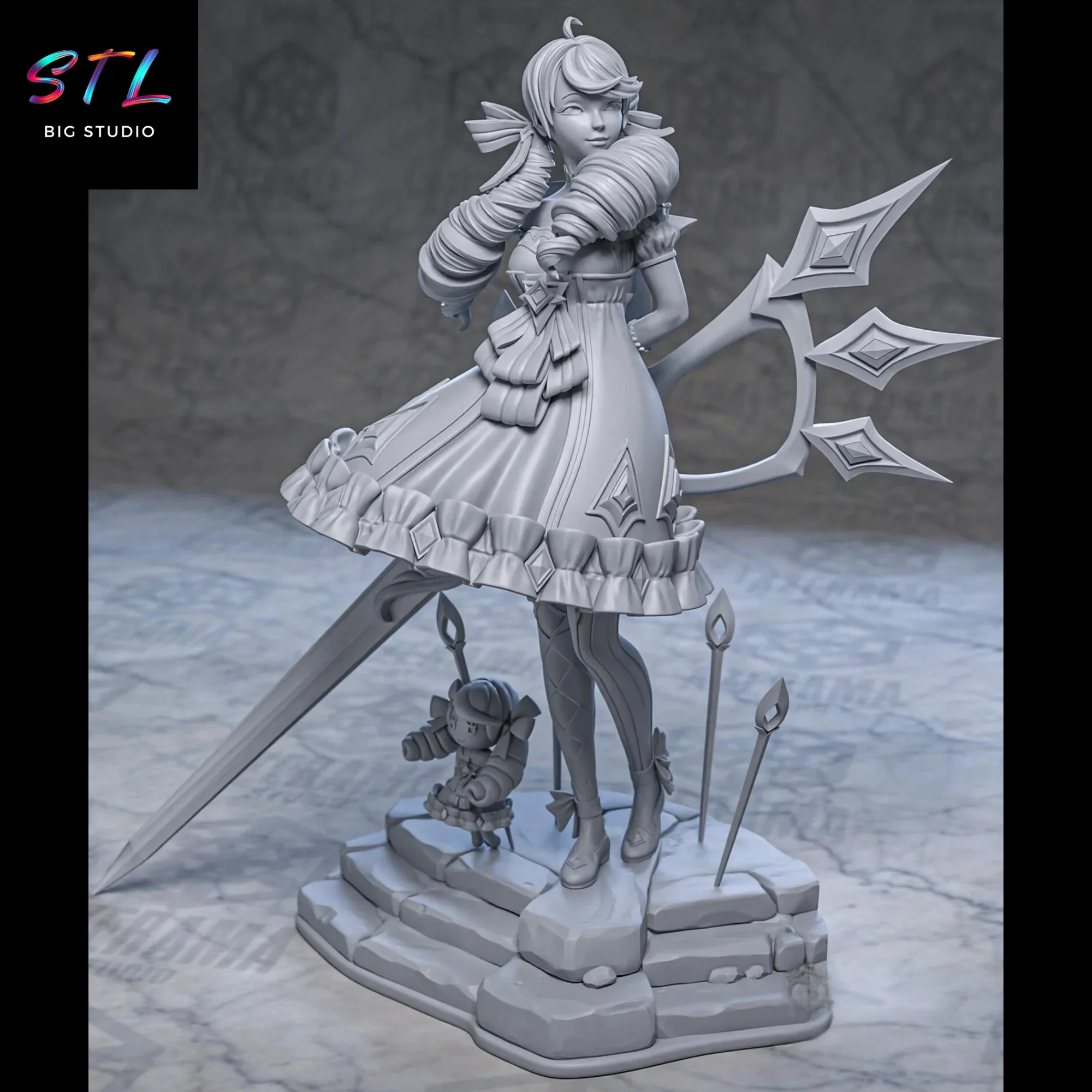imprimir en 3d gwen stl figura league of legends imprimir en 3d gwen stl figura league of legends