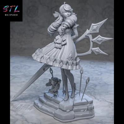 imprimir en 3d gwen stl figura league of legends
