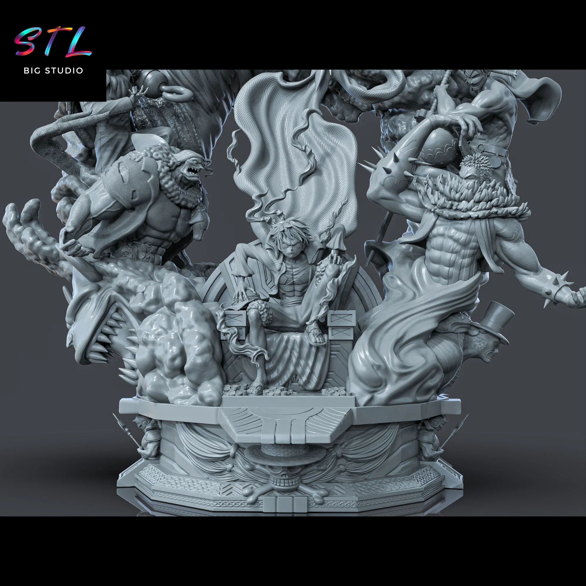 imprimir en 3d luffy stl trono y enemigos one piece imprimir en 3d luffy stl trono y enemigos one piece