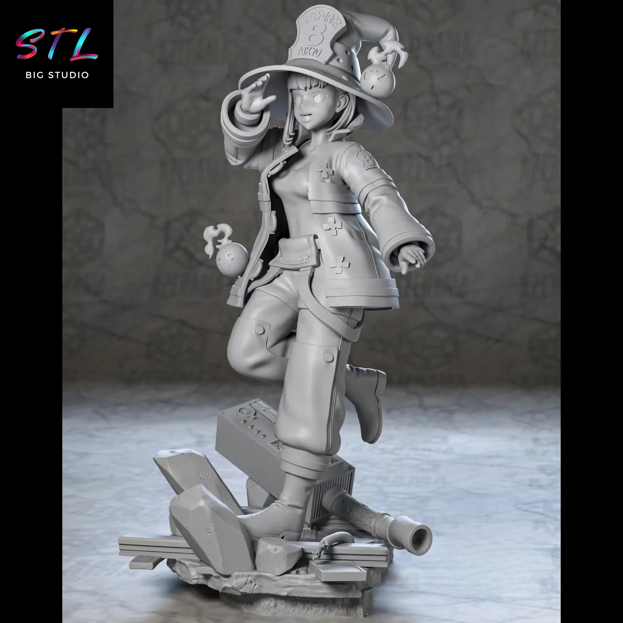 imprimir en 3d maki oze stl figura fire force imprimir en 3d maki oze stl figura fire force